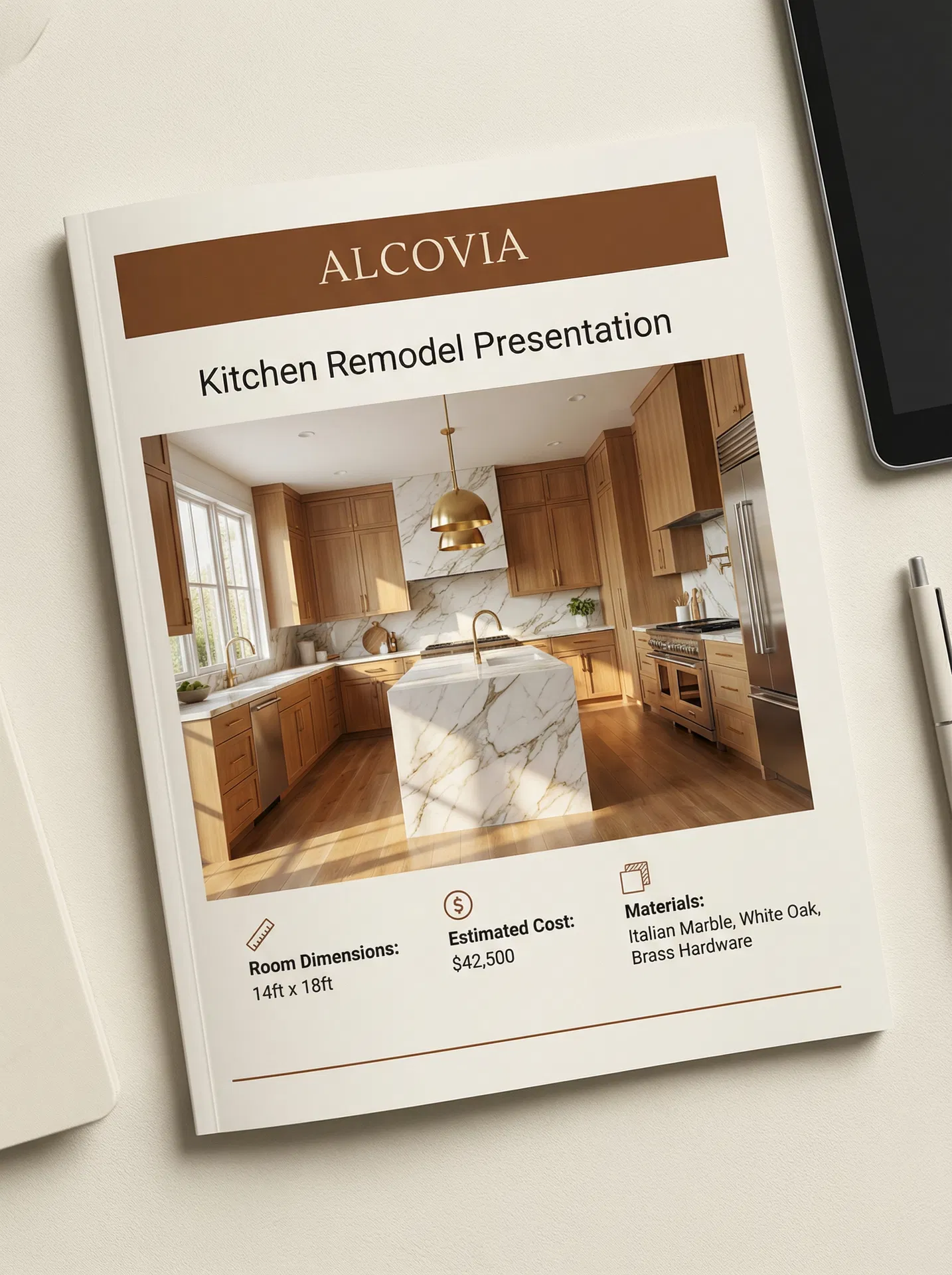 Contractor presenting design