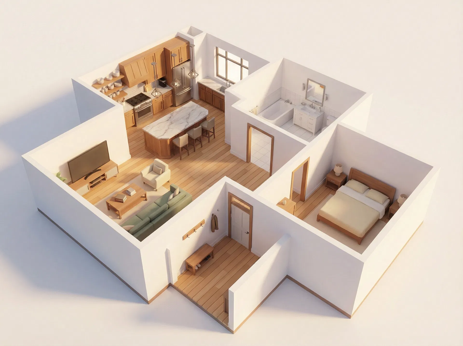 Full home floor plan showing multiple rooms