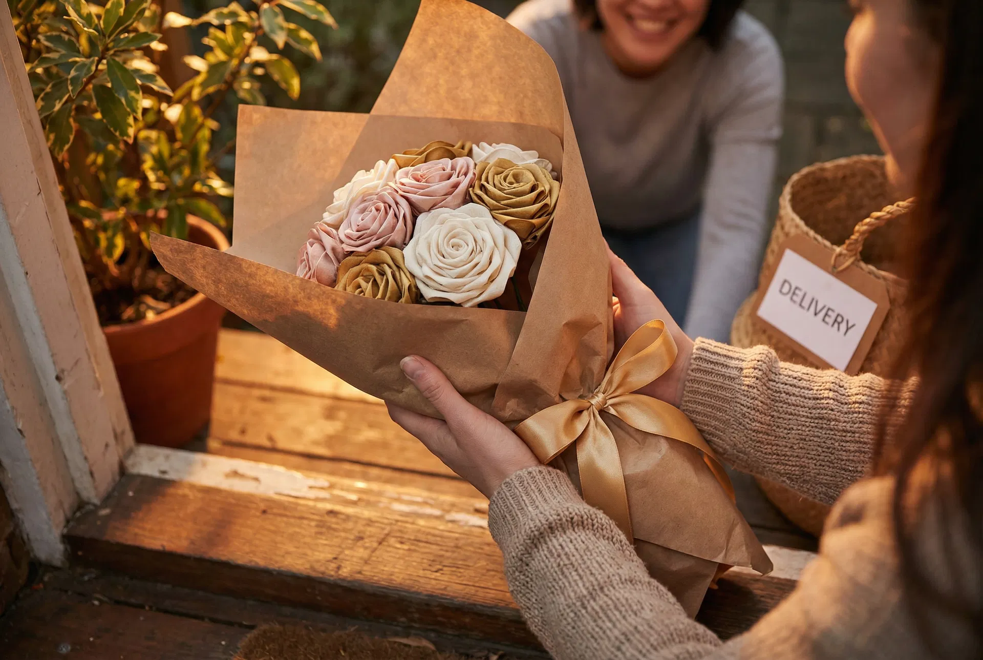 Entrega de regalos artesanales
