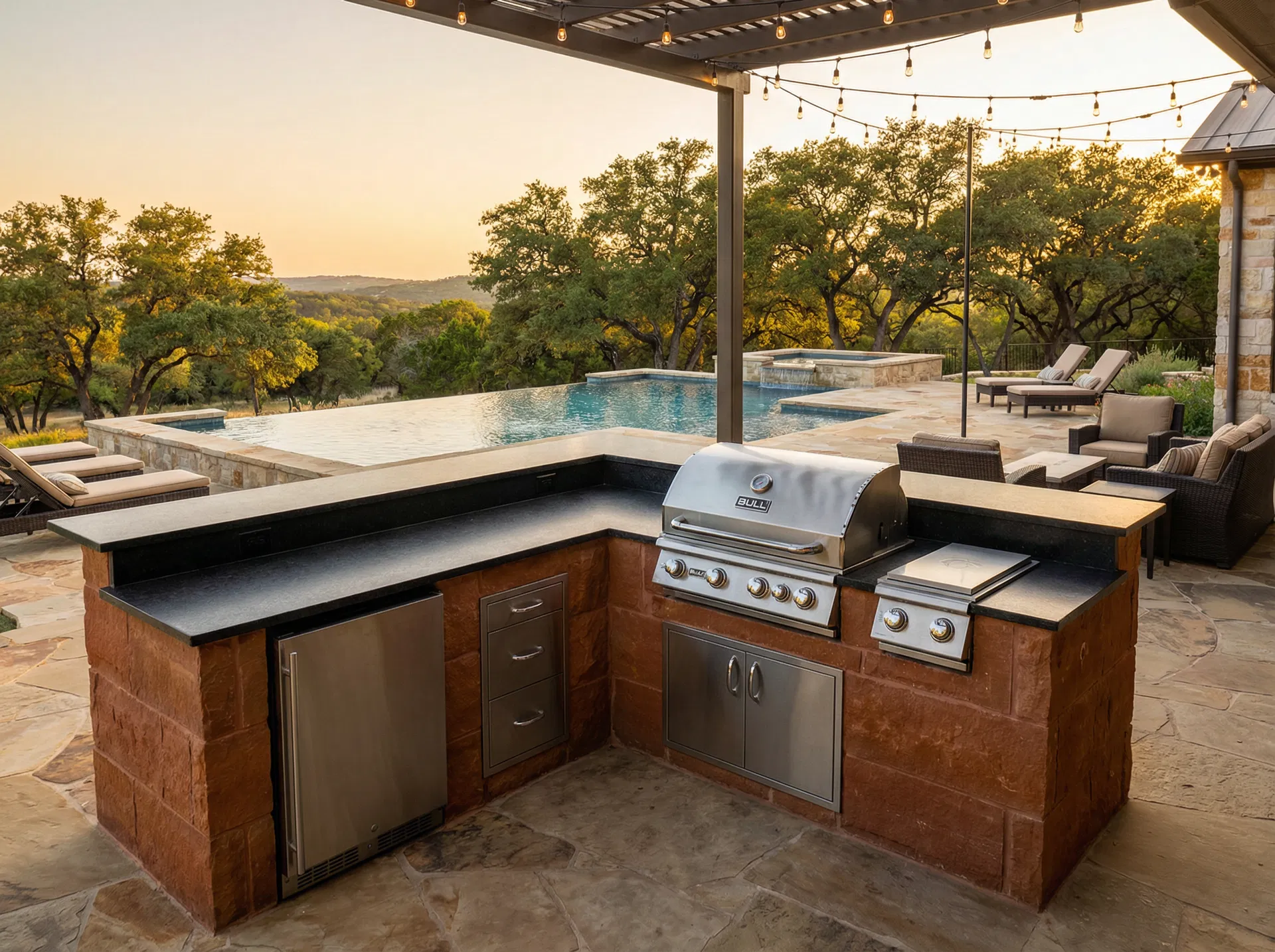 Pool-Side Outdoor Kitchen