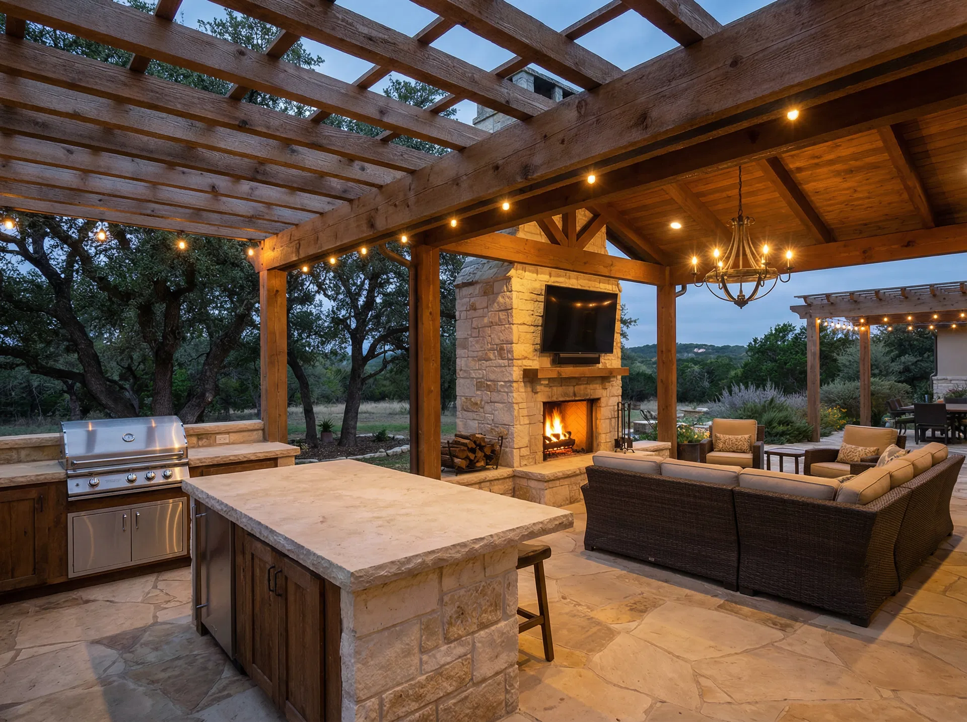 Full Outdoor Living Space