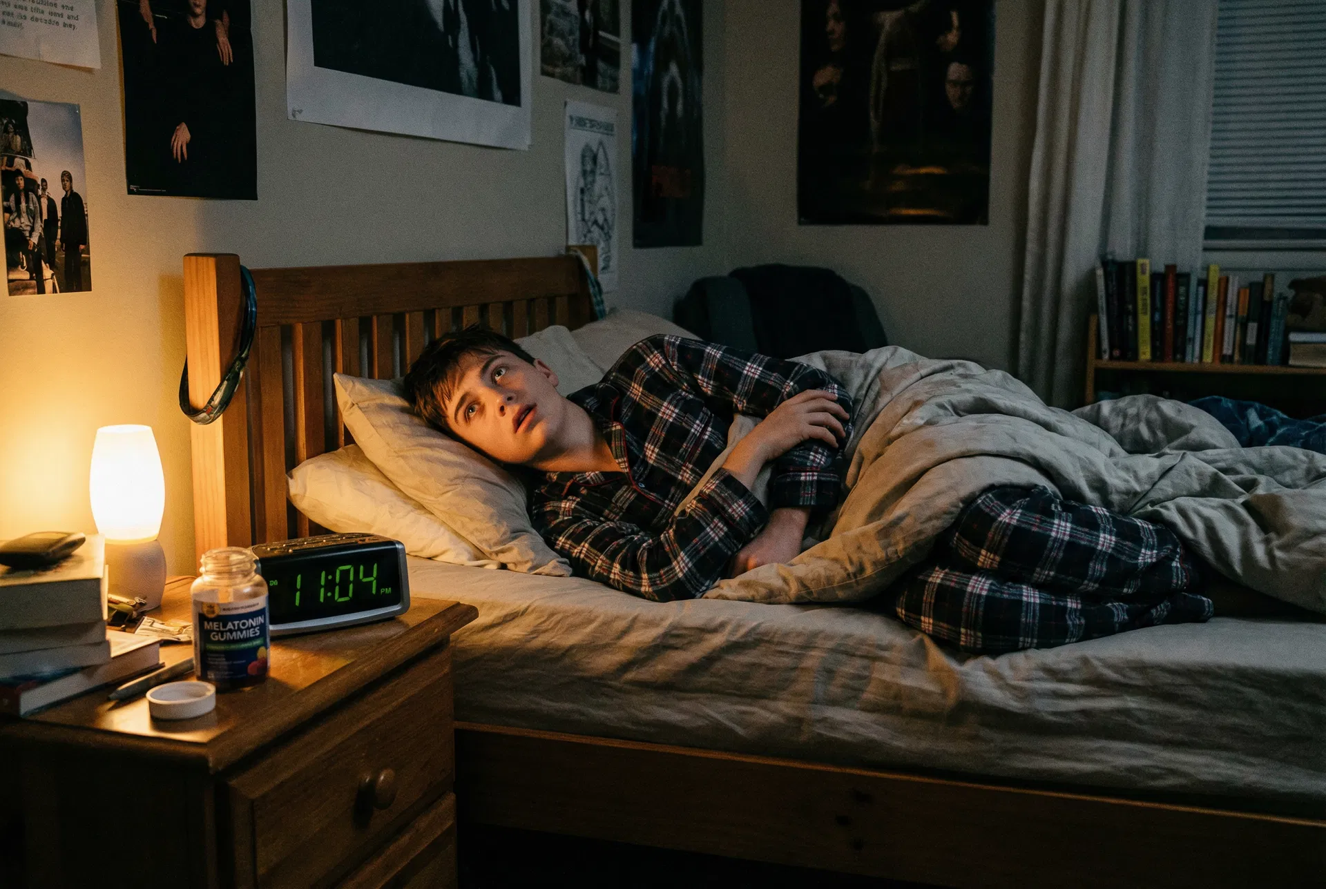 Teen lying awake at 11 PM despite taking melatonin