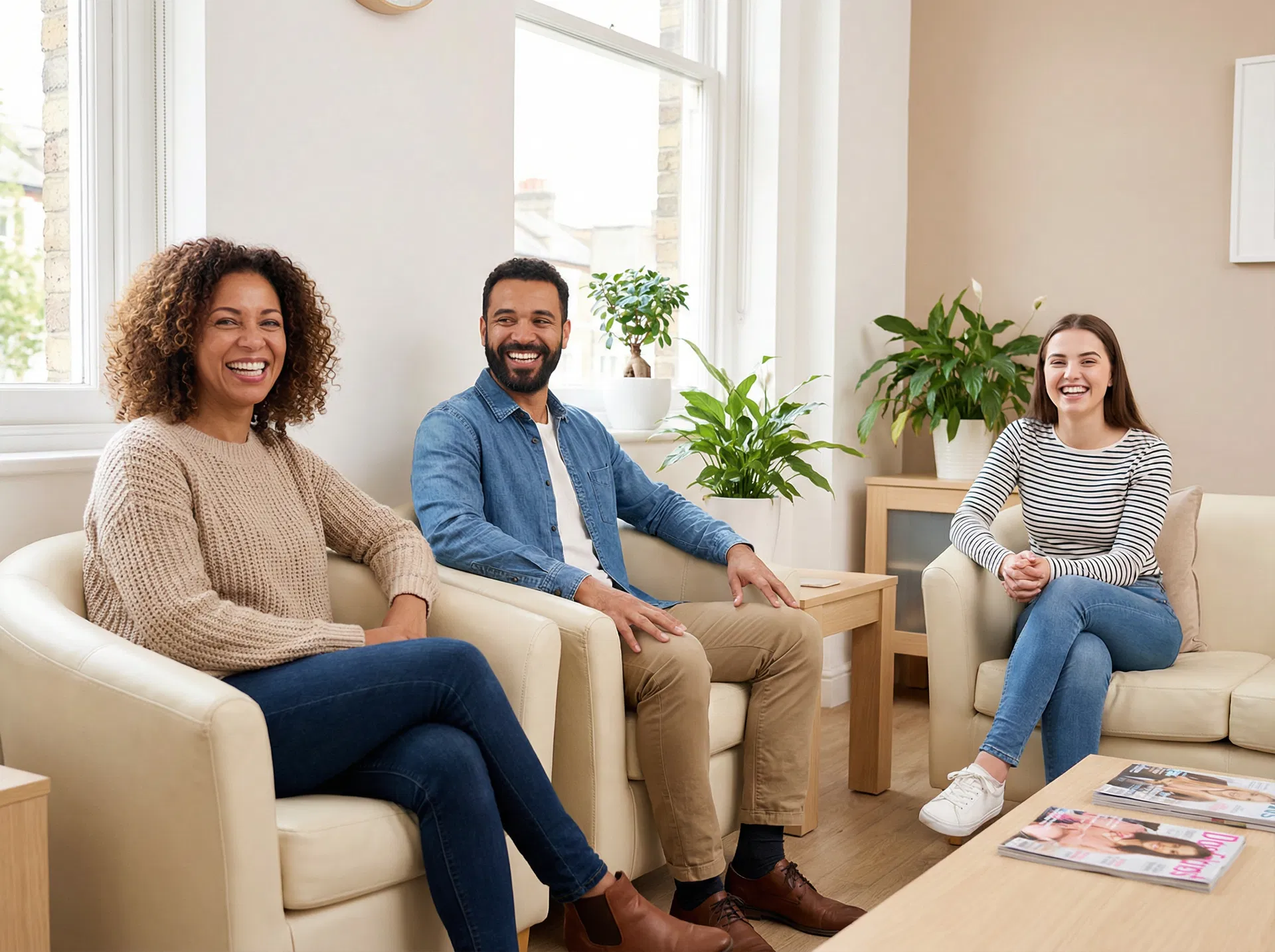 Happy patients at BrightSmile
