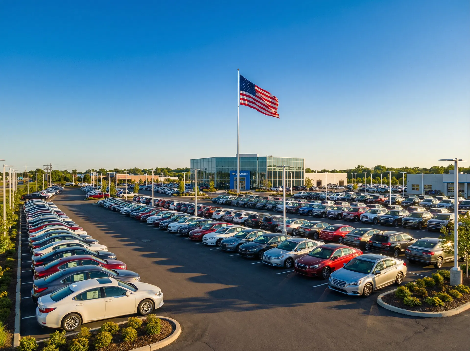Auto dealership lot