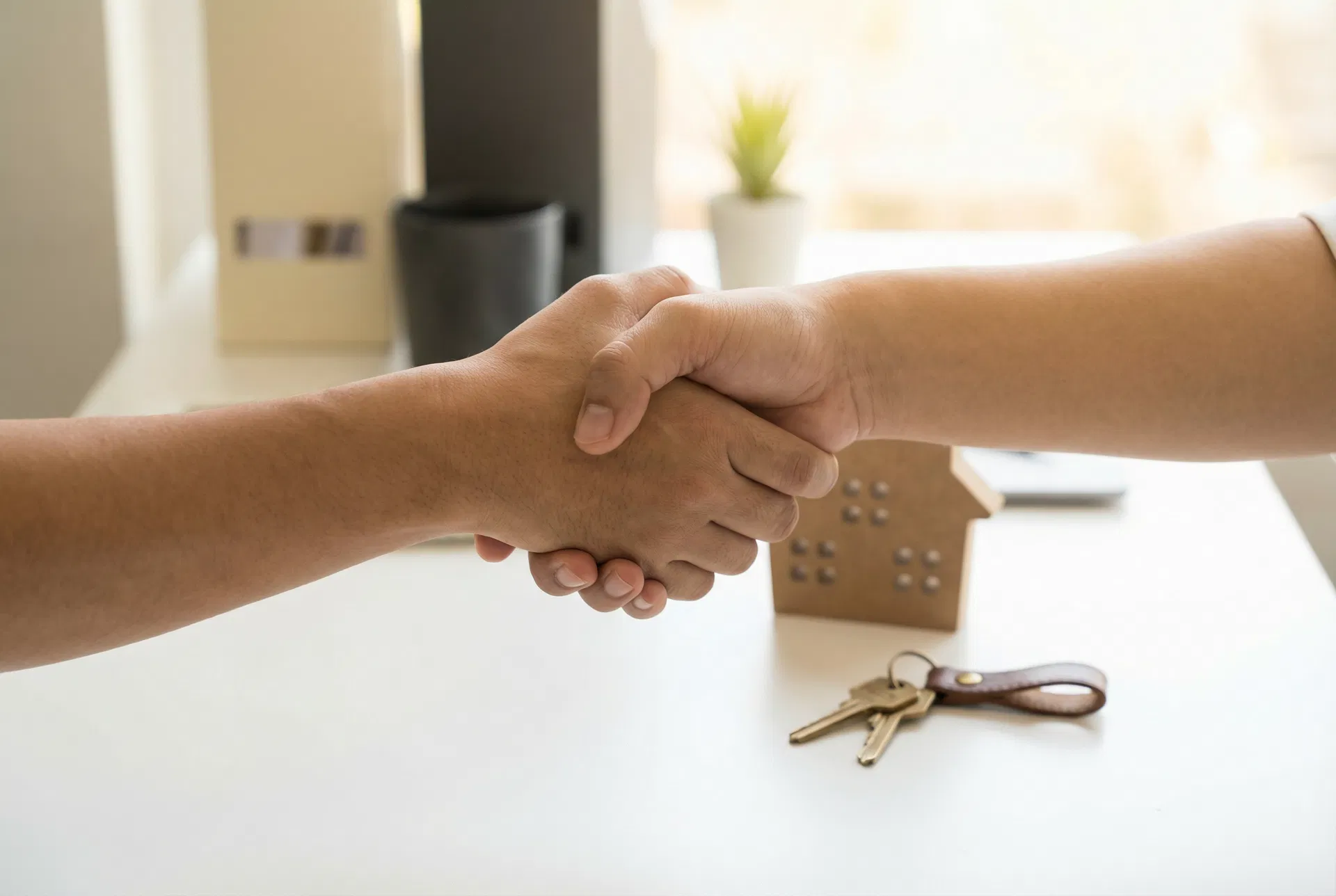 Handshake at closing