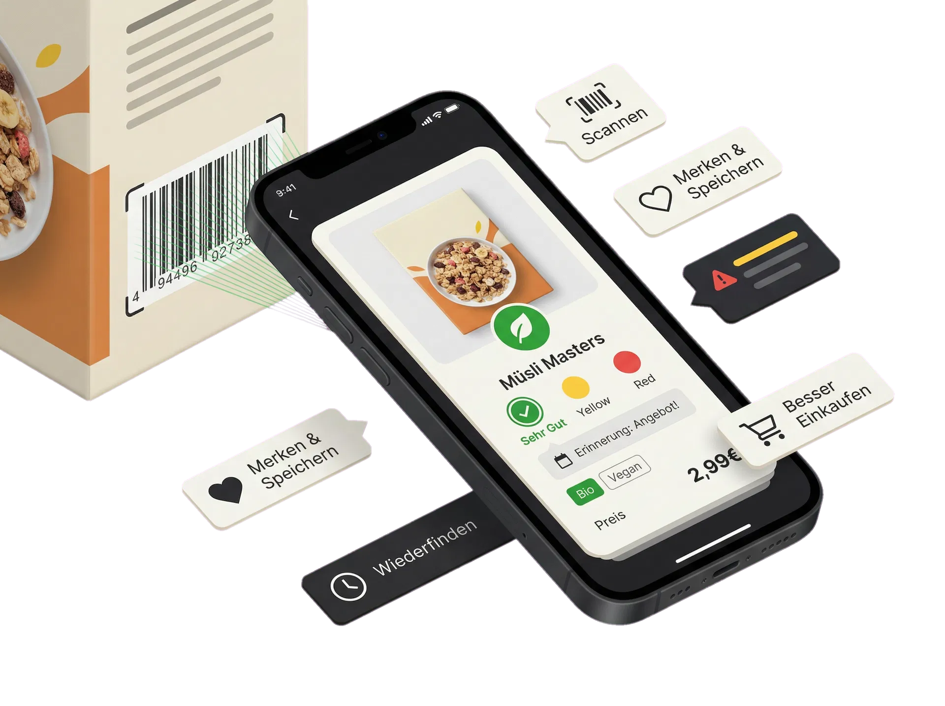 Visualisierung der Barcode-Scan-Funktion von Shopidoo