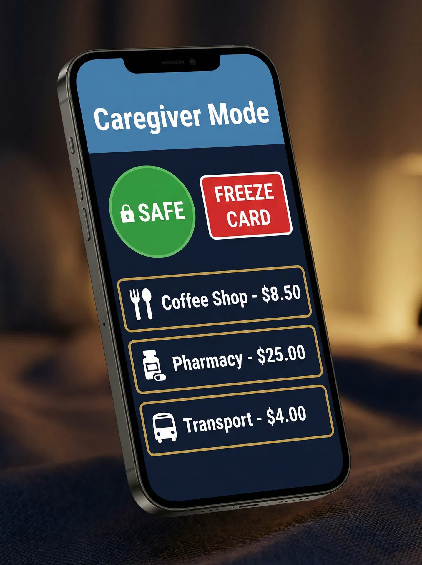 Caregiver Mode Interface