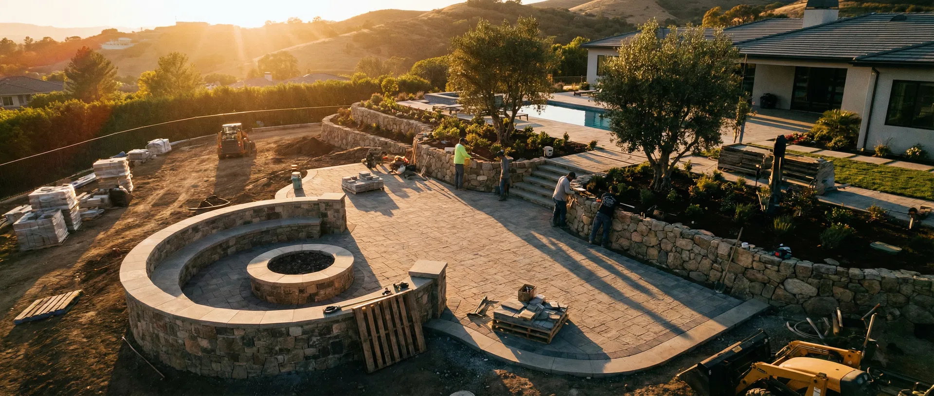 Professional hardscaping project