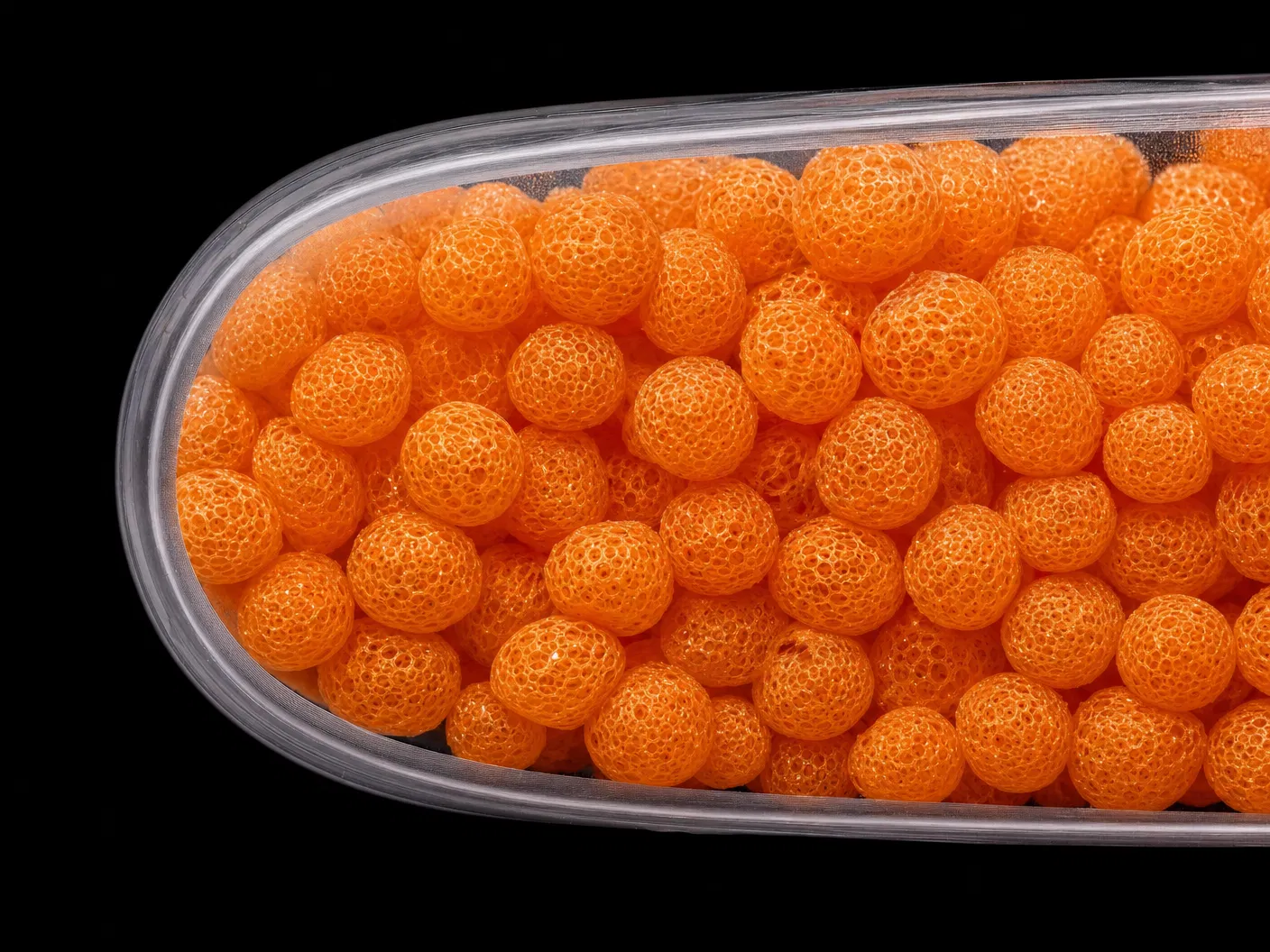 E-TPU orange micro-spring beads