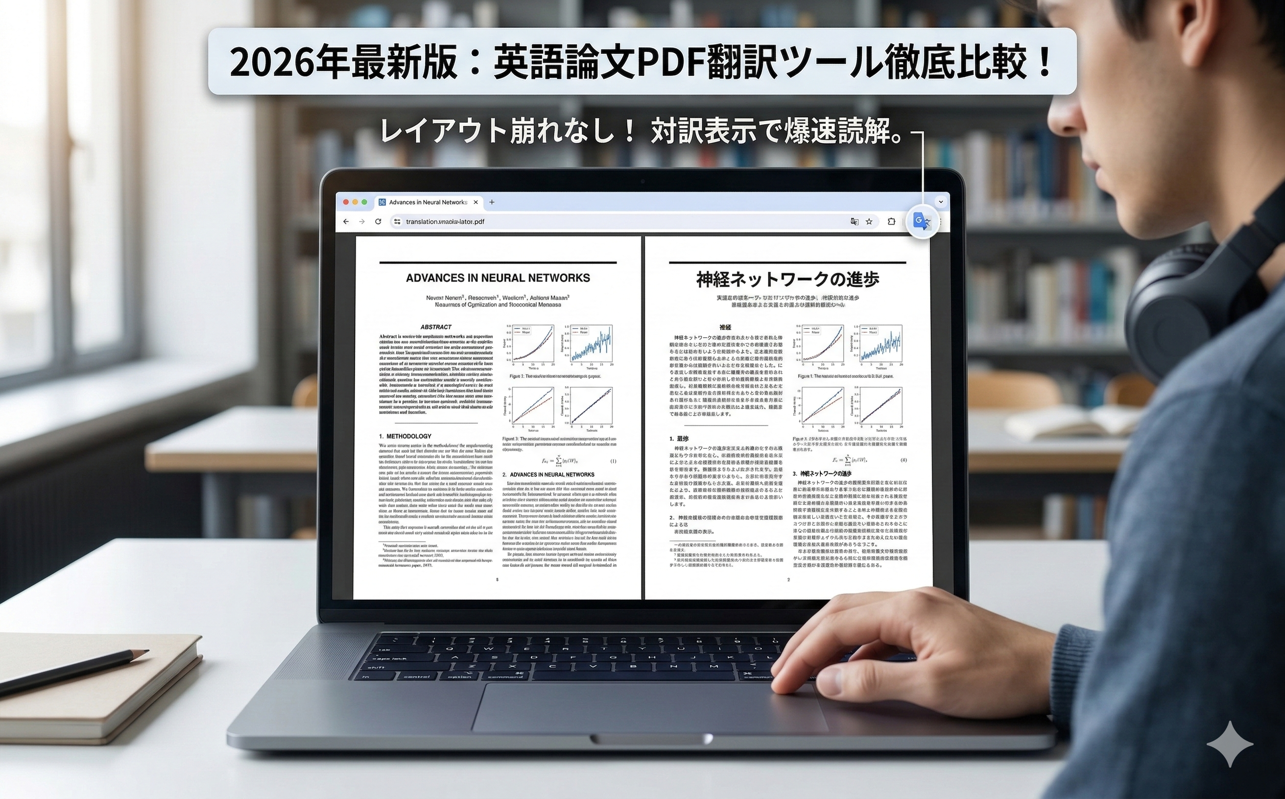 【2026年最新版】英語論文PDFの翻訳ツール徹底比較！レイアウト崩れに悩まされることがなくなった、優秀なツールです&nbsp; - 記事のカバー画像
