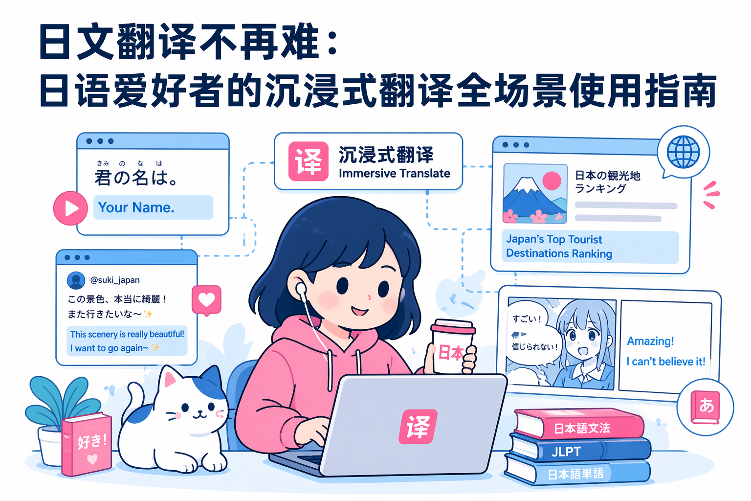 日文翻译不再难：日语爱好者的沉浸式翻译全场景使用指南