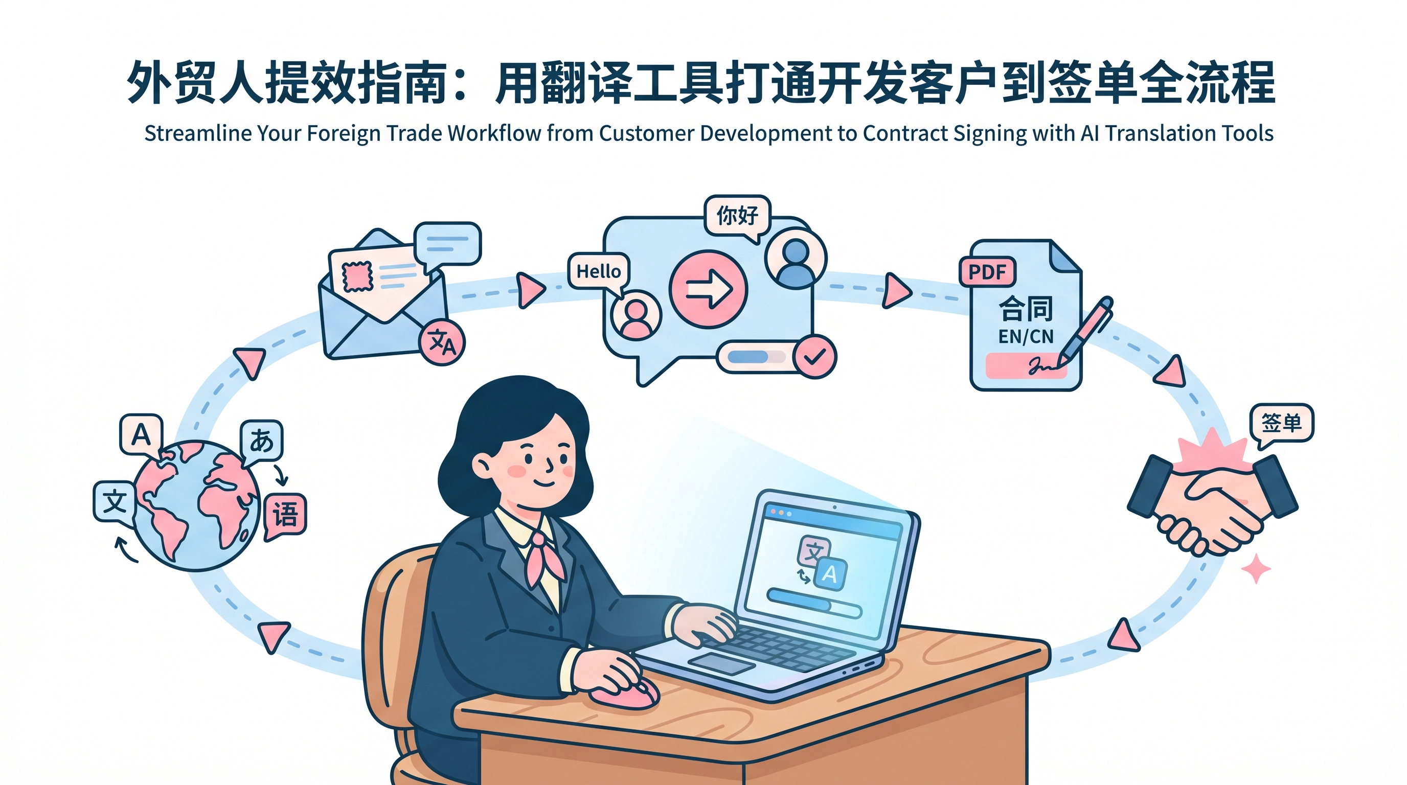 外贸人提效指南：用翻译工具打通开发客户到签单全流程