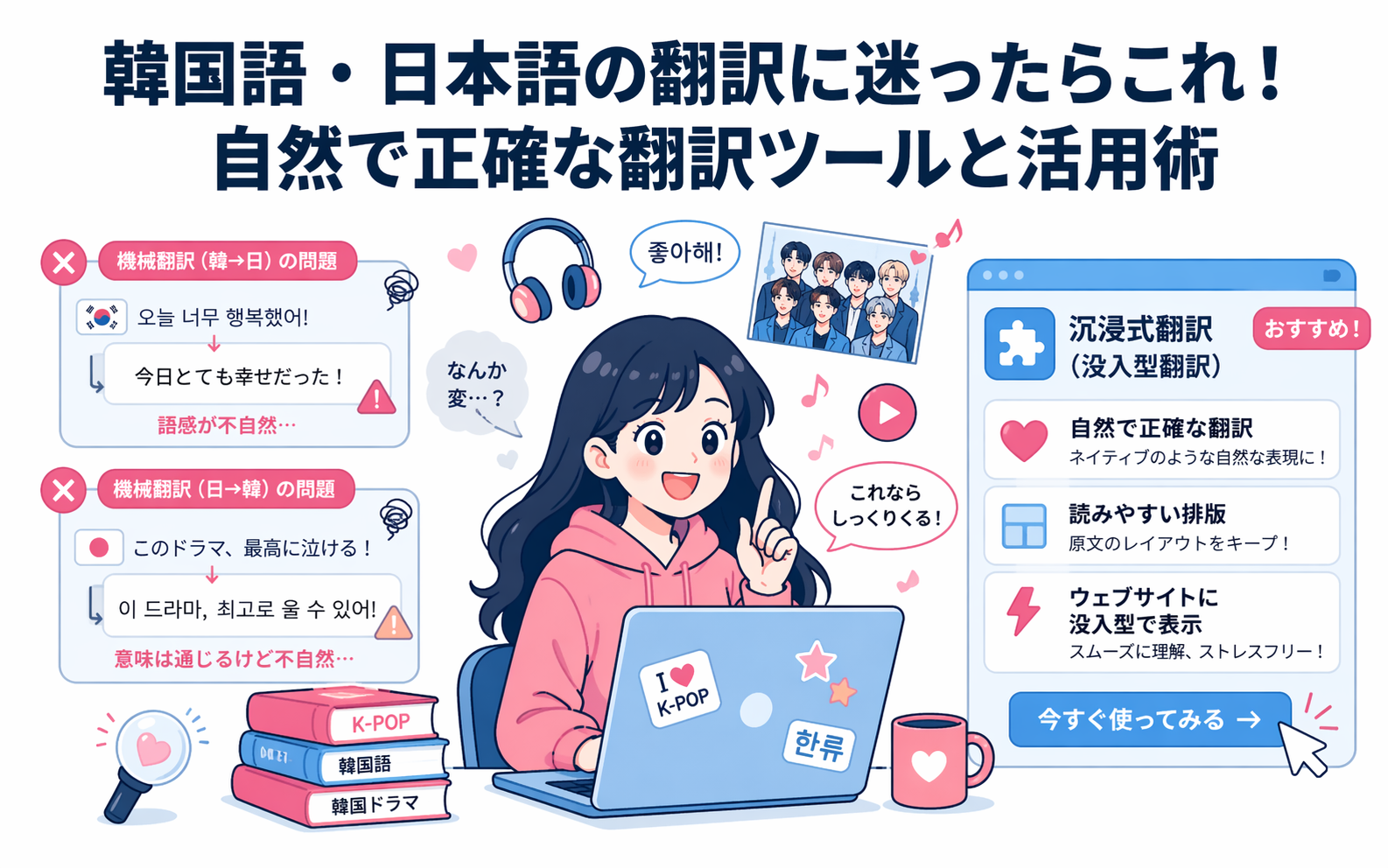 韓国語・日本語の翻訳に迷ったらこれ！自然で正確な翻訳ツールと活用術