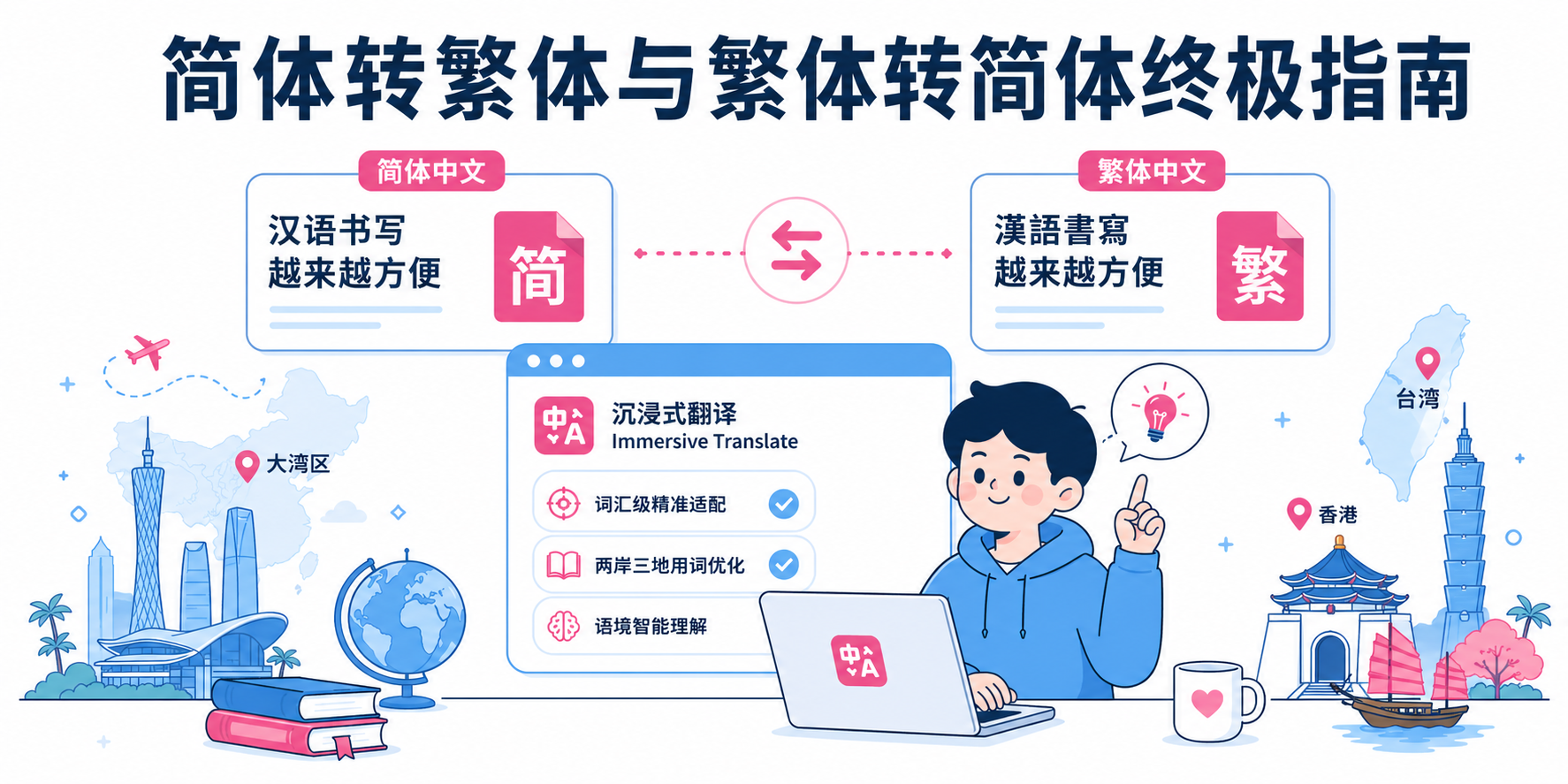 跨越两岸三地的文字桥梁：简体转繁体与繁体转简体终极指南