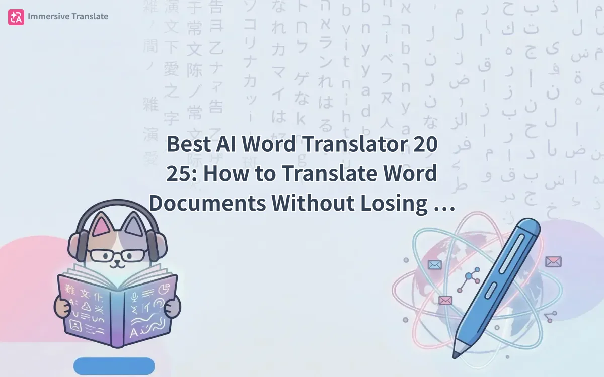 Best AI Word Translator 2025: How to Translate Word Documents Without Losing Format or Accuracy