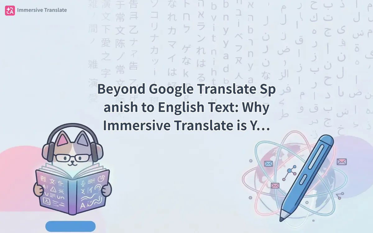 Beyond Google Translate Spanish to English Text: Why Immersive Translate is Your Ultimate Solution