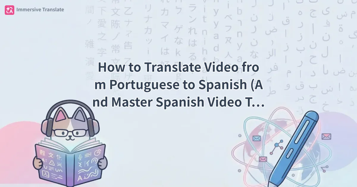 How to Translate Video from Portuguese to Spanish (And Master Spanish Video Translation) - 記事のカバー画像