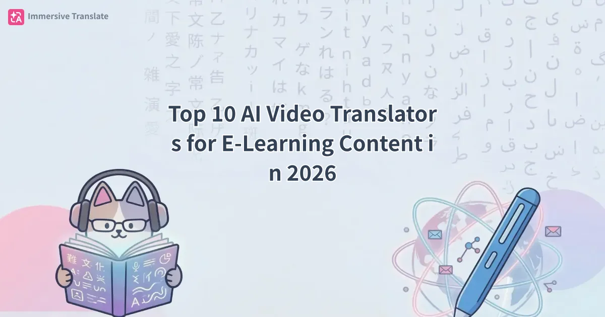 Top 10 AI Video Translators for E-Learning Content in 2026