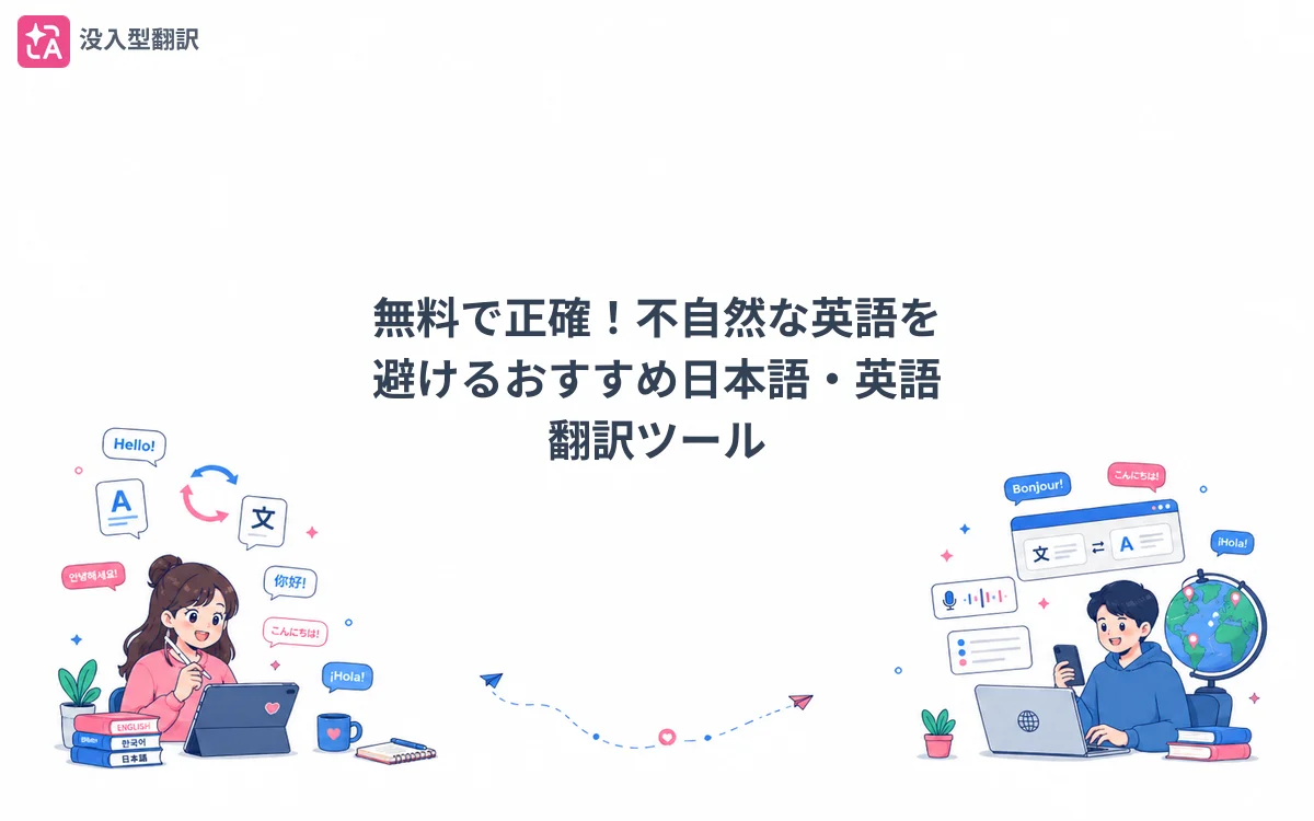無料で正確！不自然な英語を避けるおすすめ日本語・英語翻訳ツール  - 記事のカバー画像
