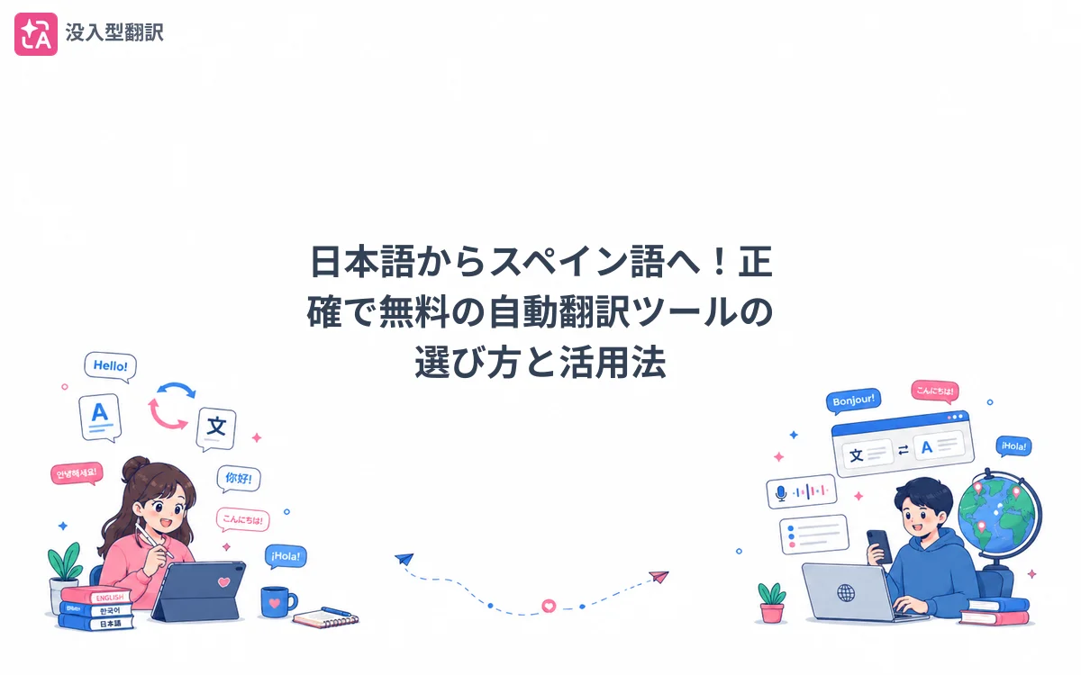日本語からスペイン語へ！正確で無料の自動翻訳ツールの選び方と活用法
