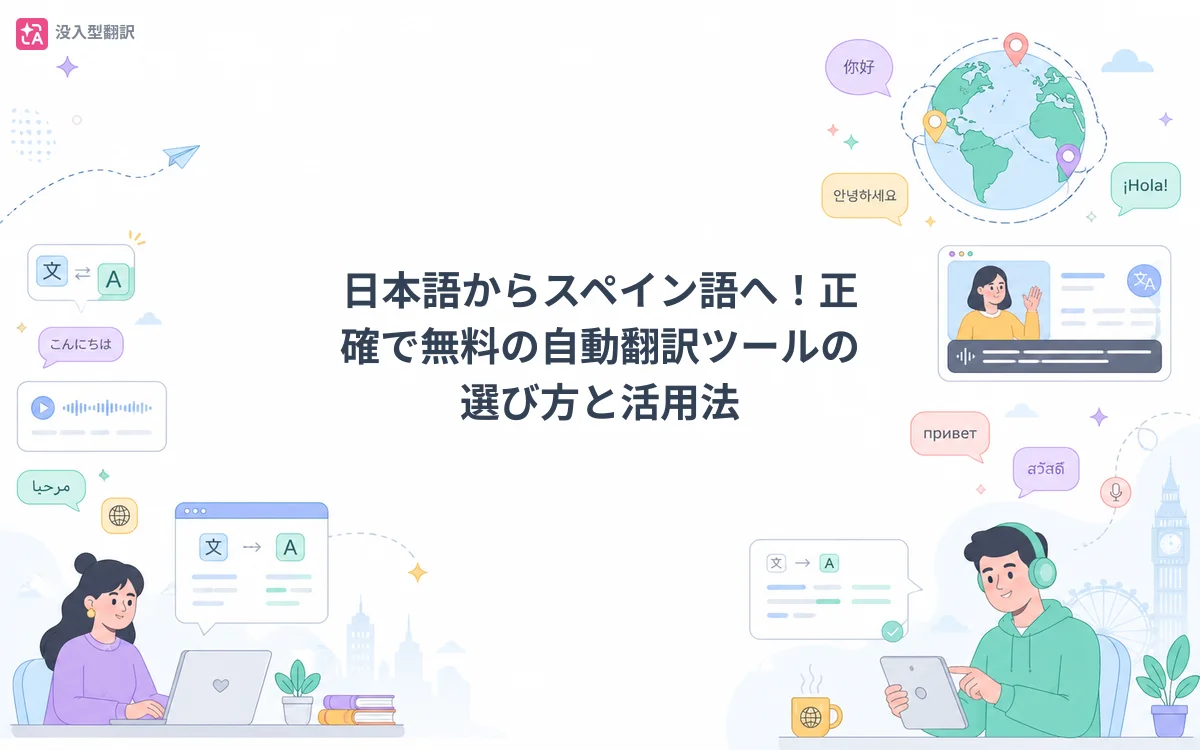 日本語からスペイン語へ！正確で無料の自動翻訳ツールの選び方と活用法