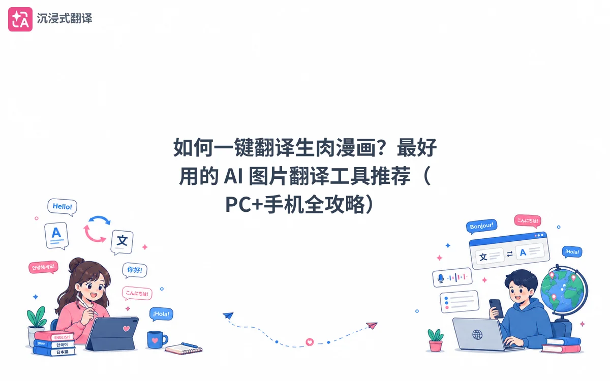 如何一键翻译生肉漫画？最好用的 AI 图片翻译工具推荐（PC+手机全攻略）