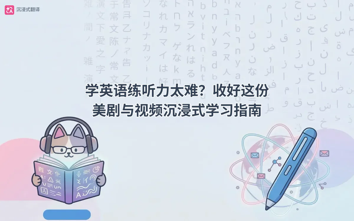学英语练听力太难？收好这份美剧与视频沉浸式学习指南