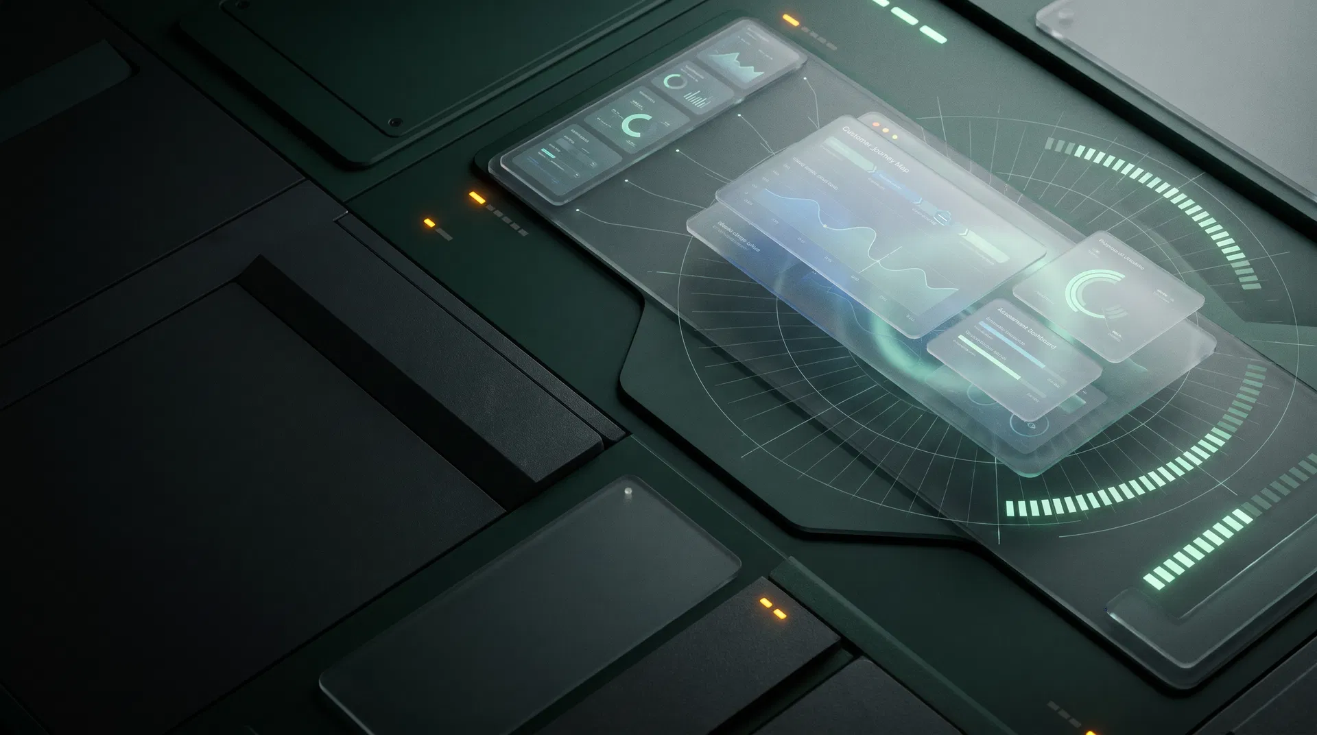 Abstract tactical assessment interface background