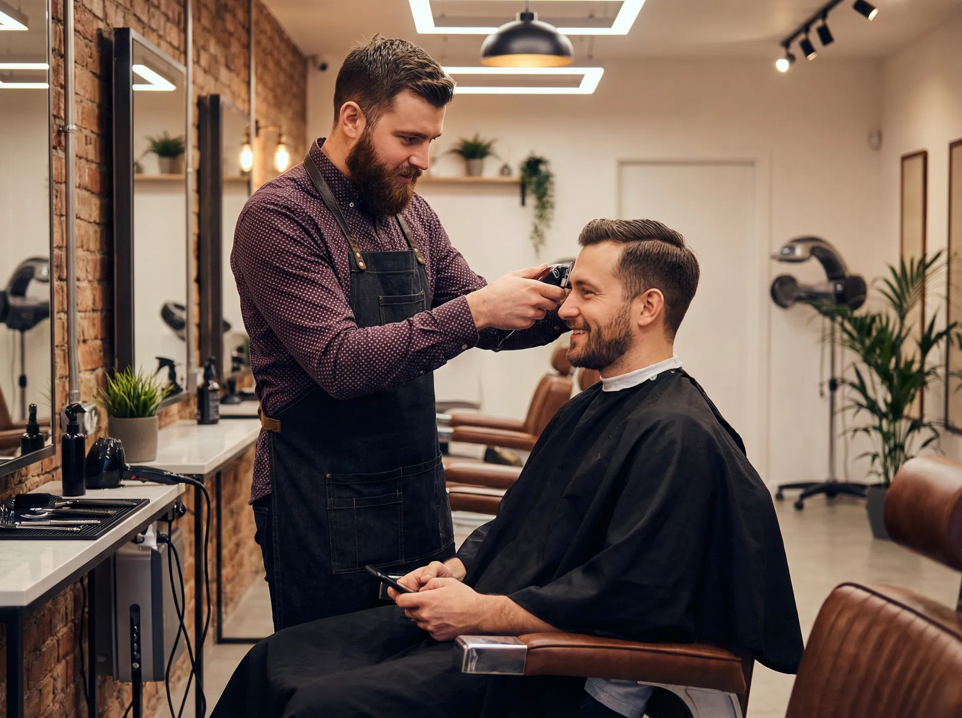 Professional men's haircut