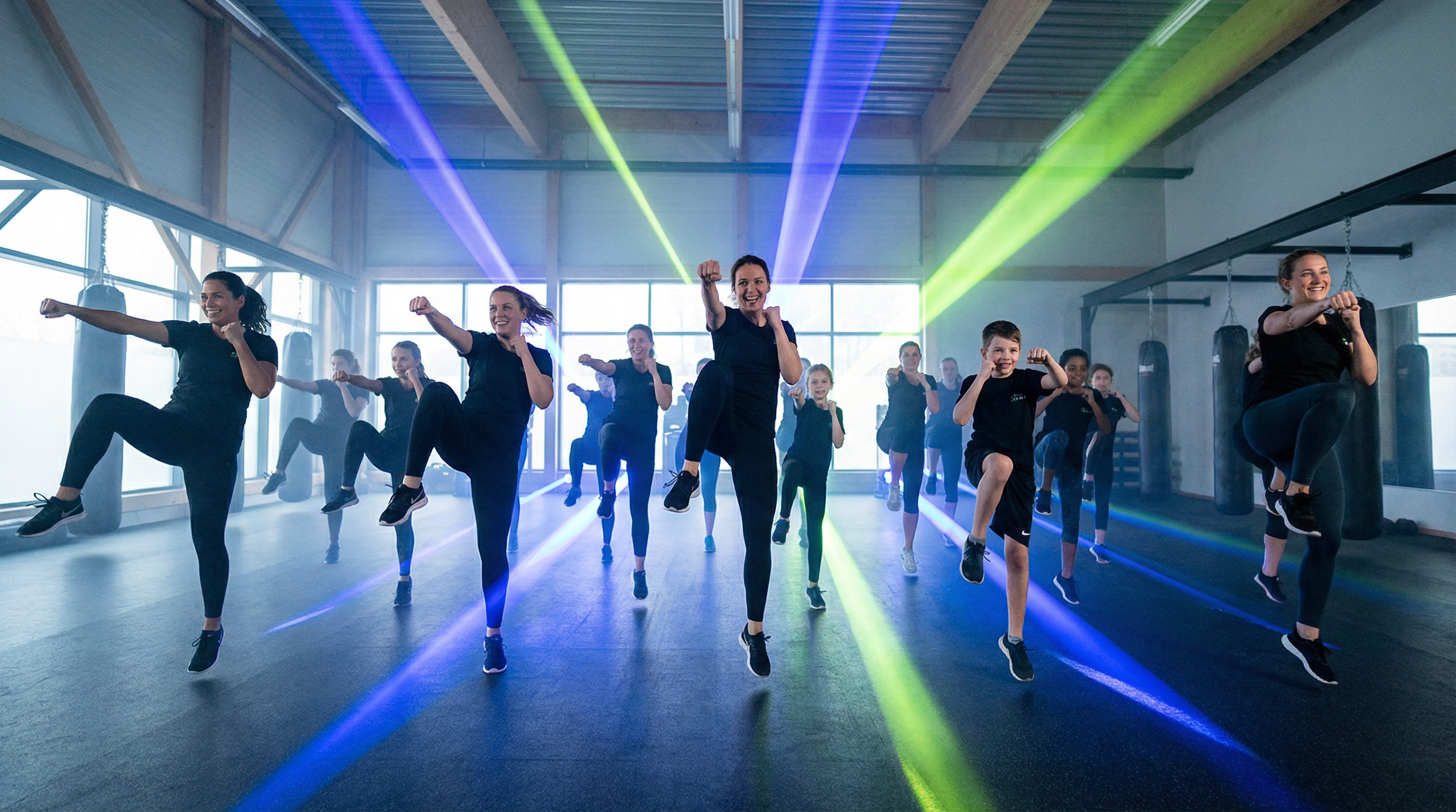 Thrive Kickboxing class in action