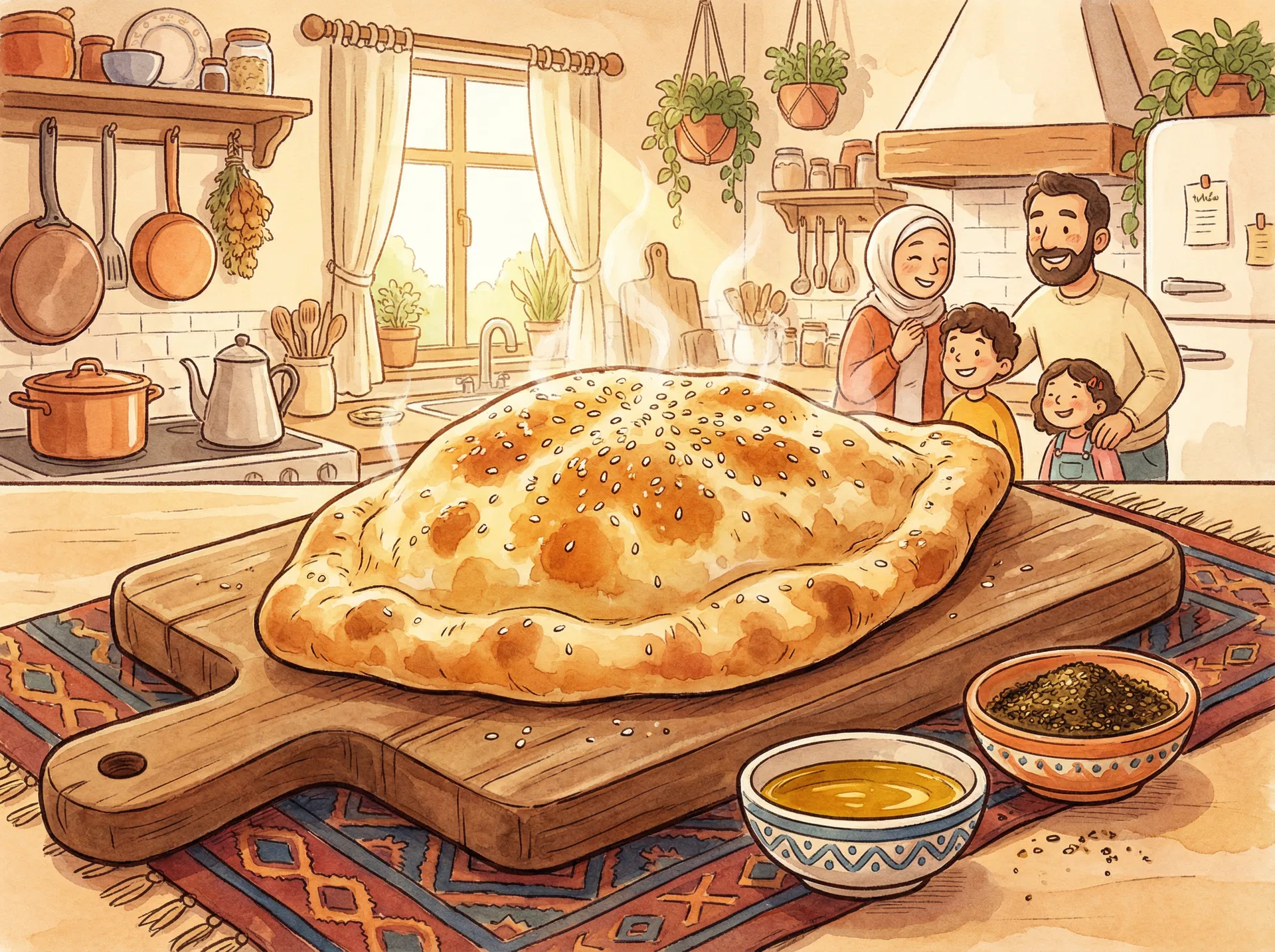 Turkish Sesame Flatbread