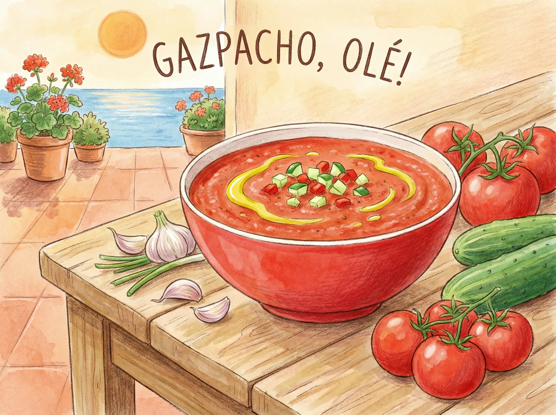 Sunny Spanish Gazpacho