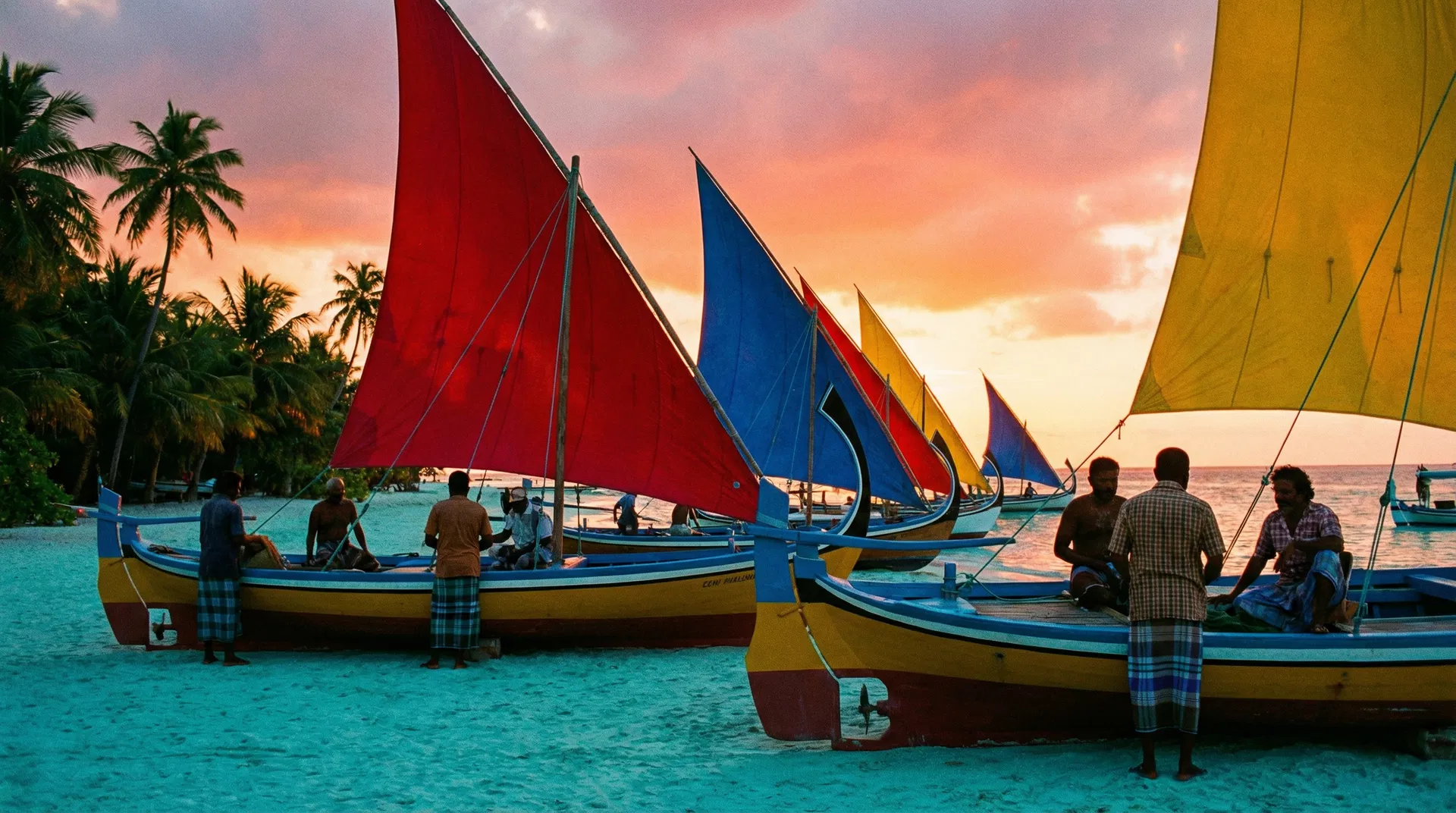 Traditional Dhoni Boats