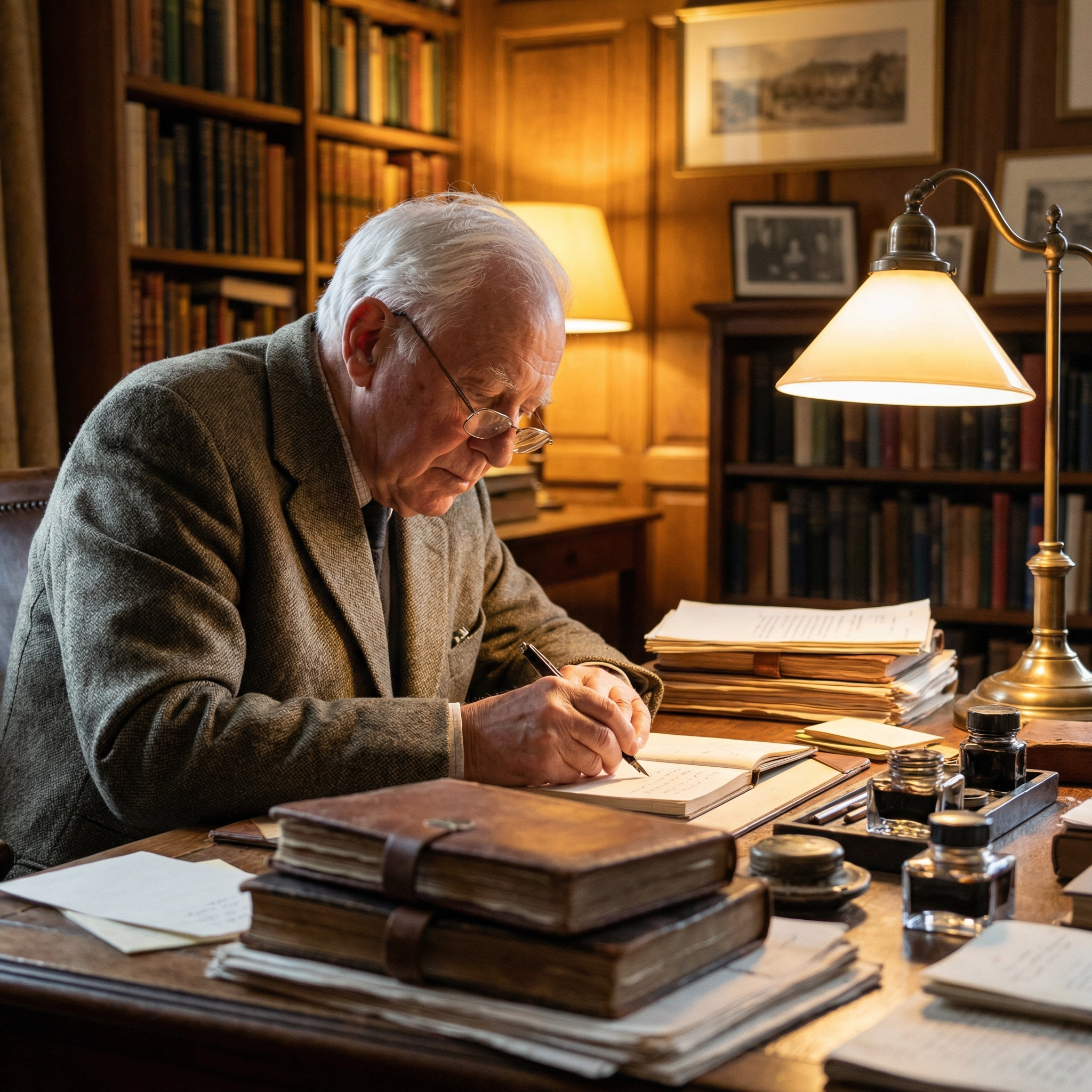 Dr. Brennan writing — 55 years of records