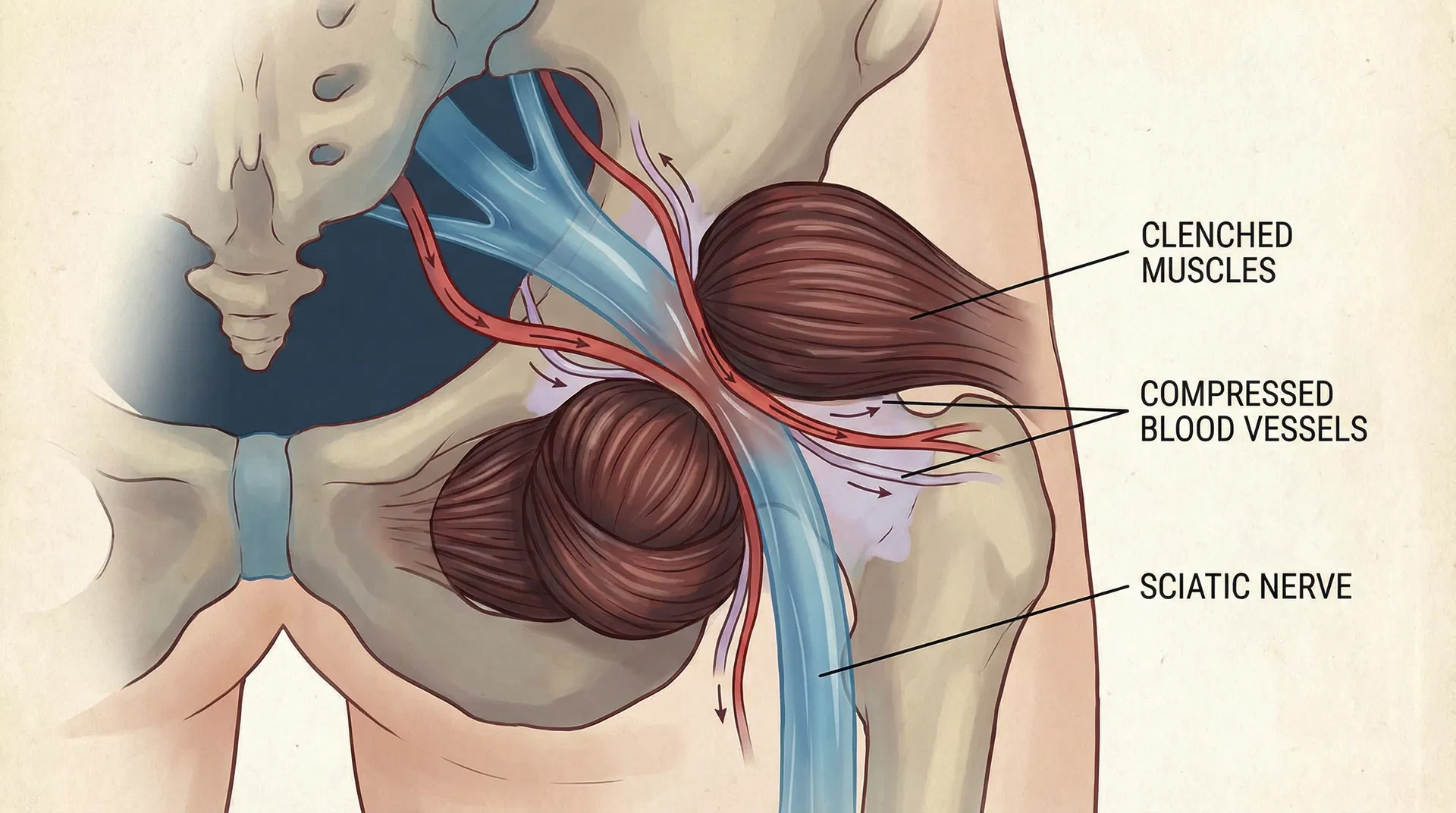 Starving nerve illustration