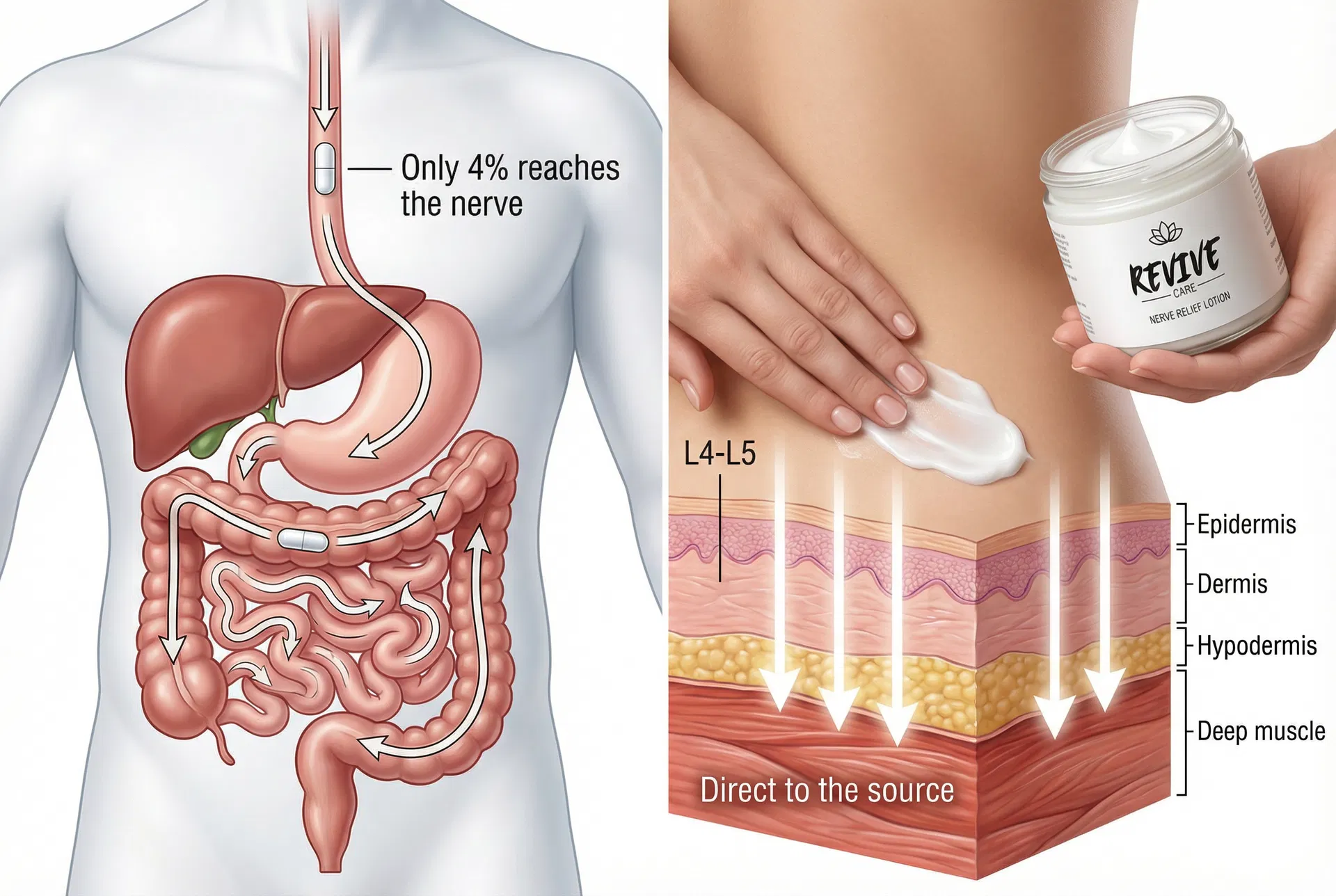 Transdermal vs oral delivery
