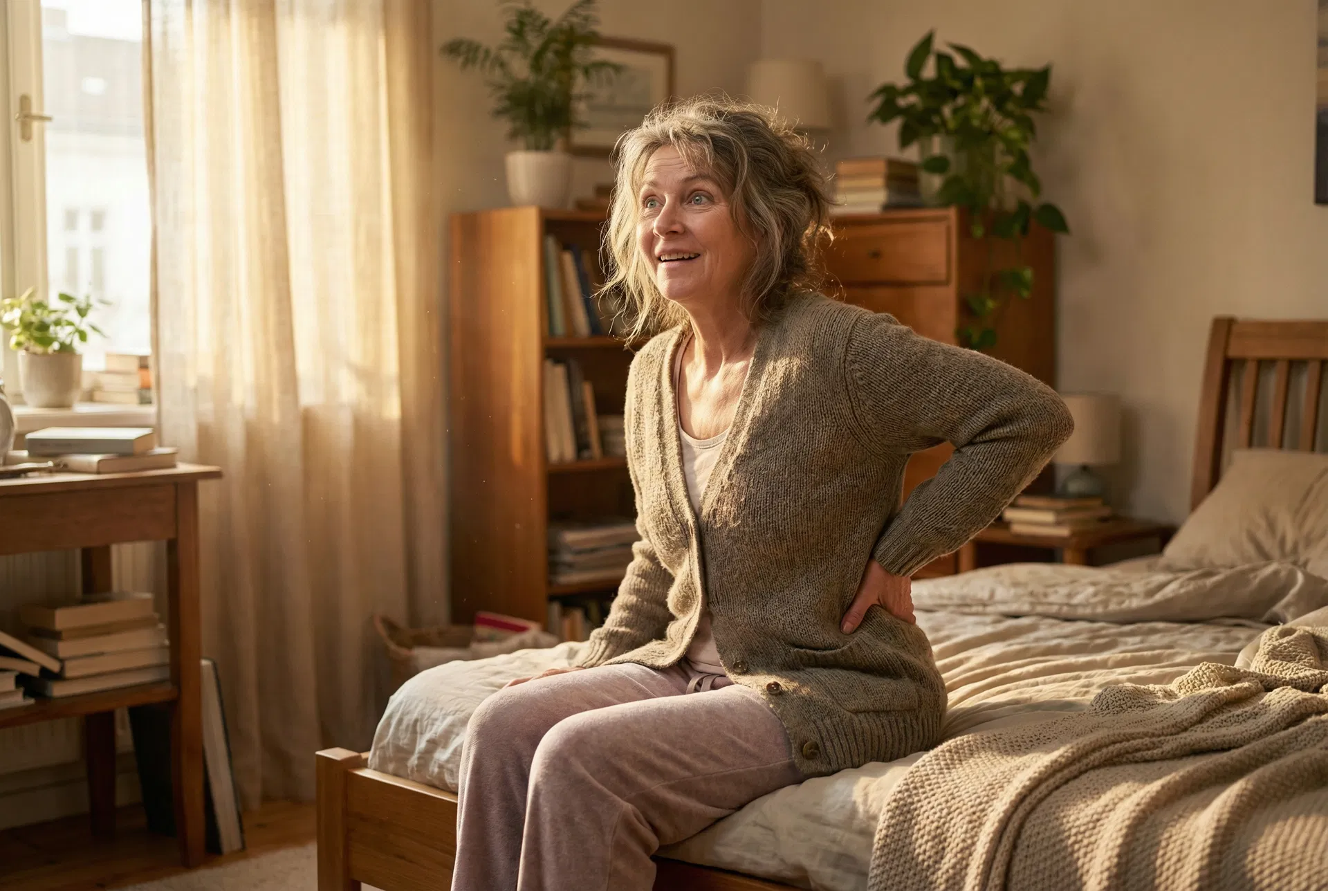 Woman feeling relief