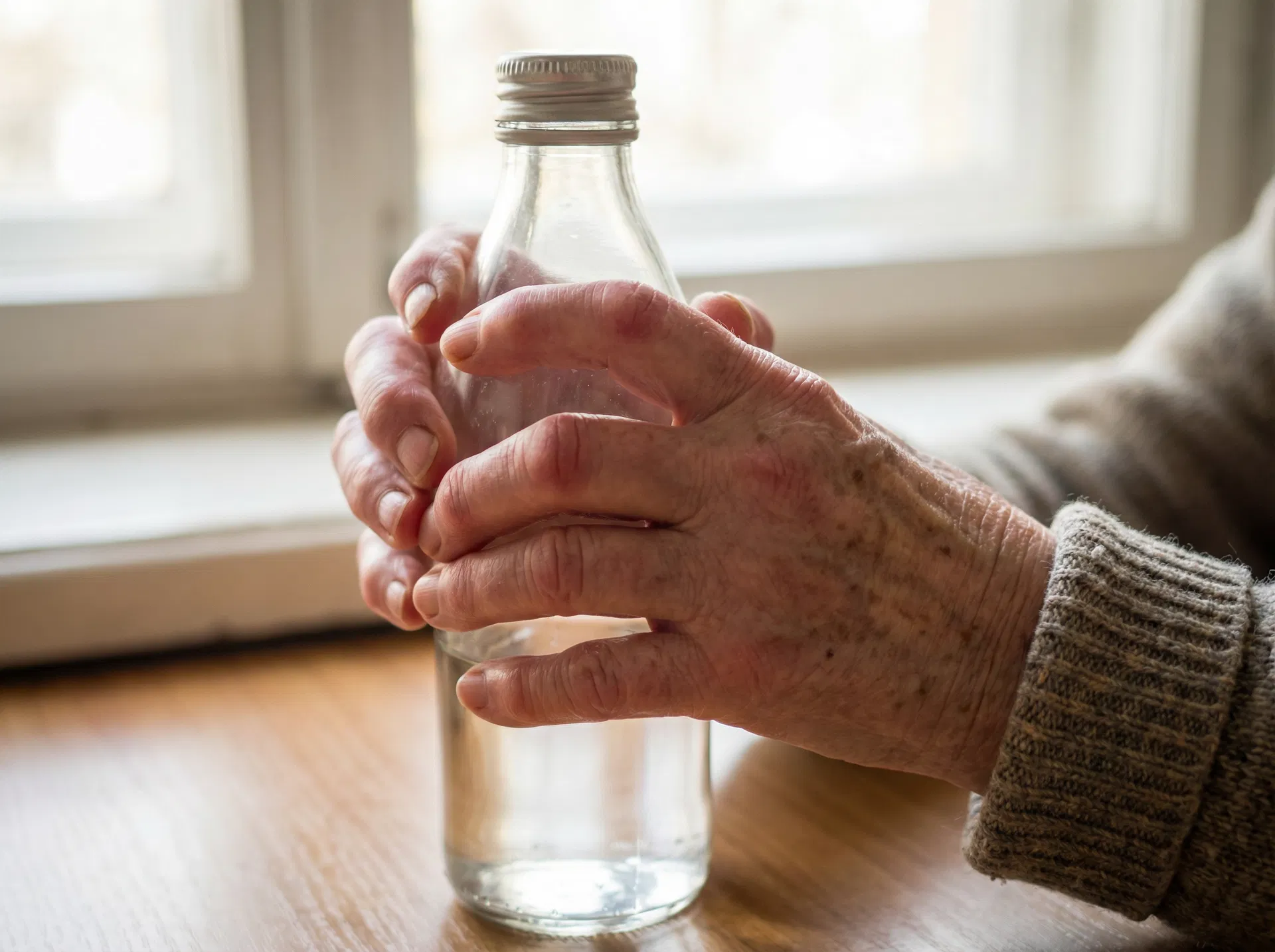 Arthritic hands struggling to grip