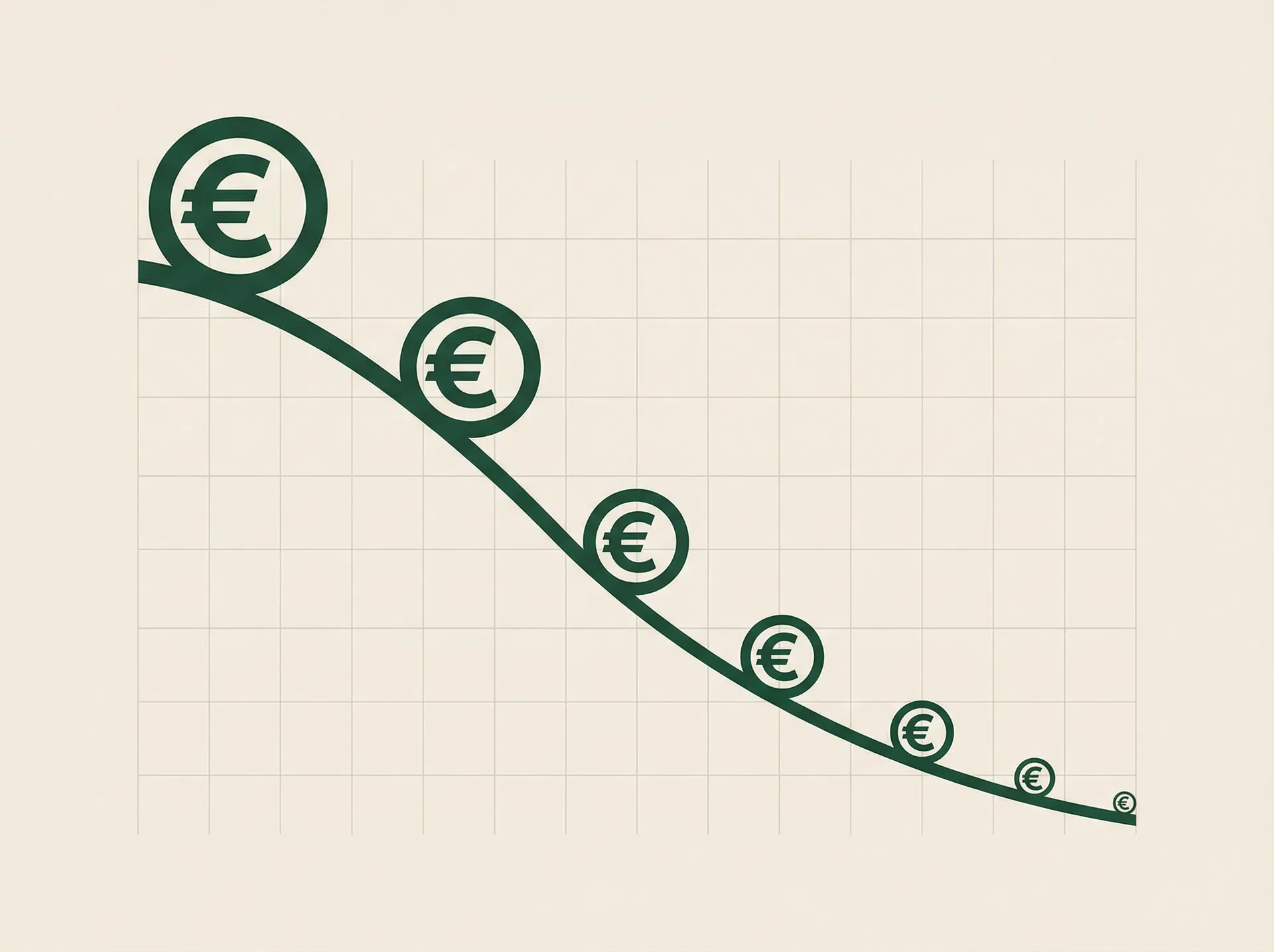 Grafico della perdita di potere d'acquisto nel tempo