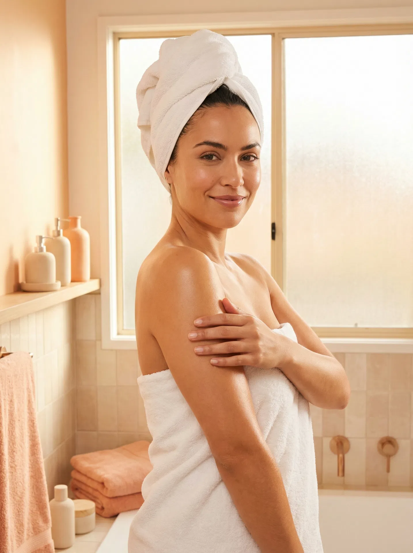 Woman with smooth, bump-free skin