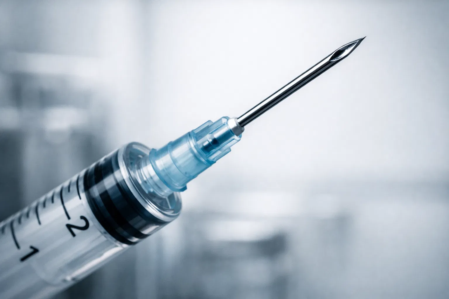 Clinical medical syringe with TRT injection needle