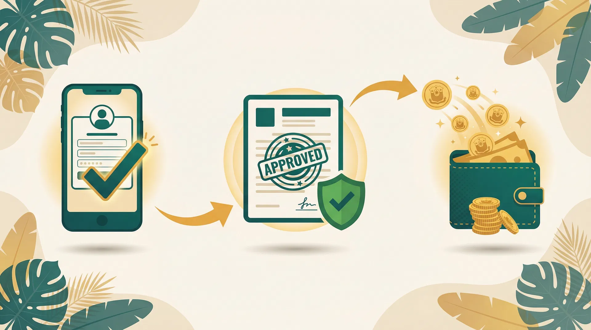 Your loan journey: simple and fast — apply online, get approved, receive funds