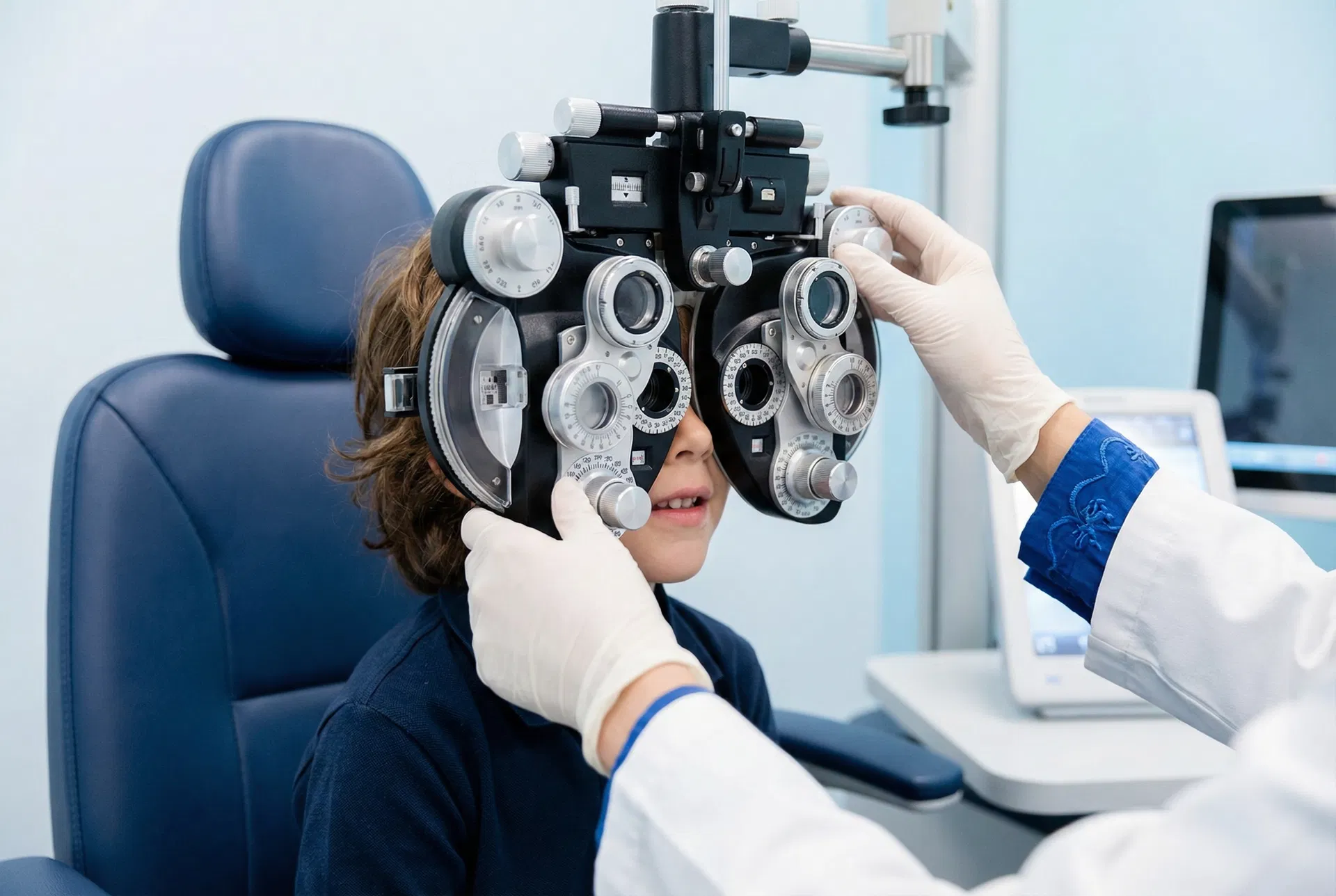 Binocular vision exam at ProVision Eye Associates Blue Bell PA
