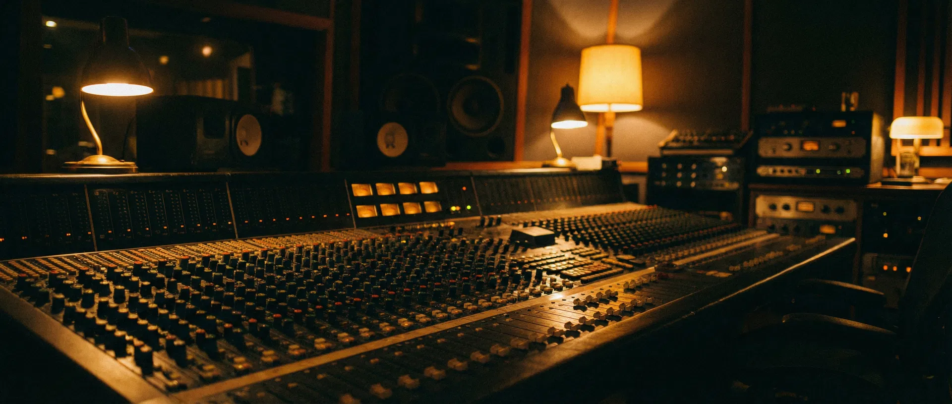 Professional recording studio with mixing console and monitors — Sound of Netch