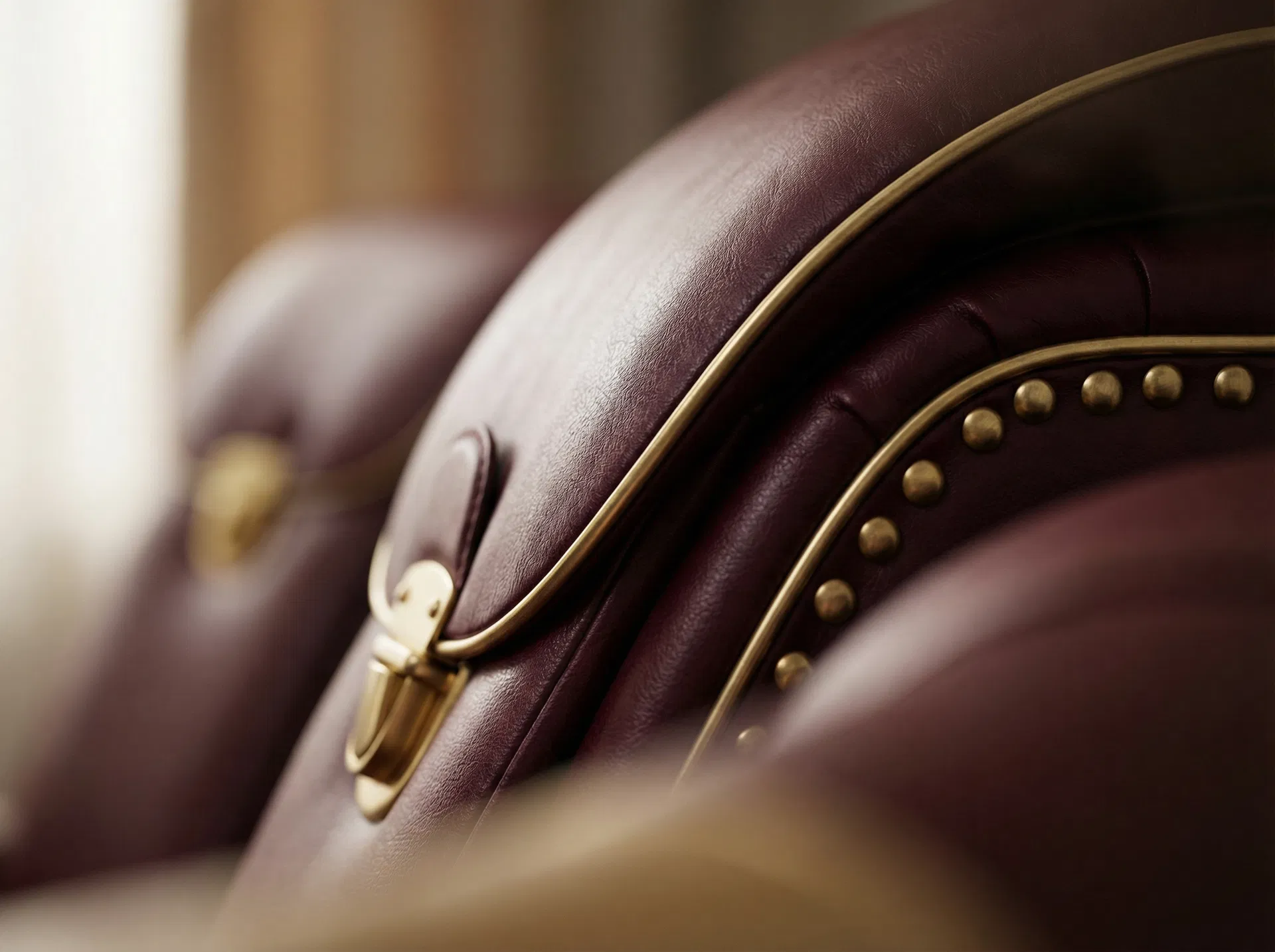 Artesanato premium em couro e dourado