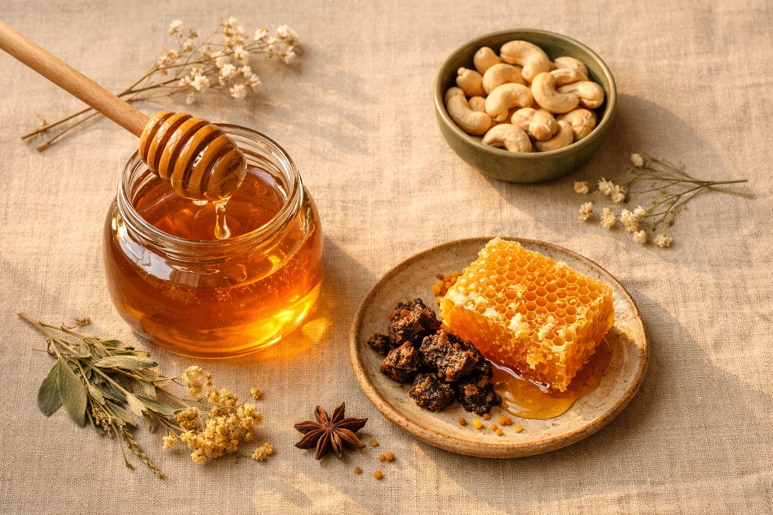 Produtos naturais Ouros do Piauí — mel, castanha e própolis