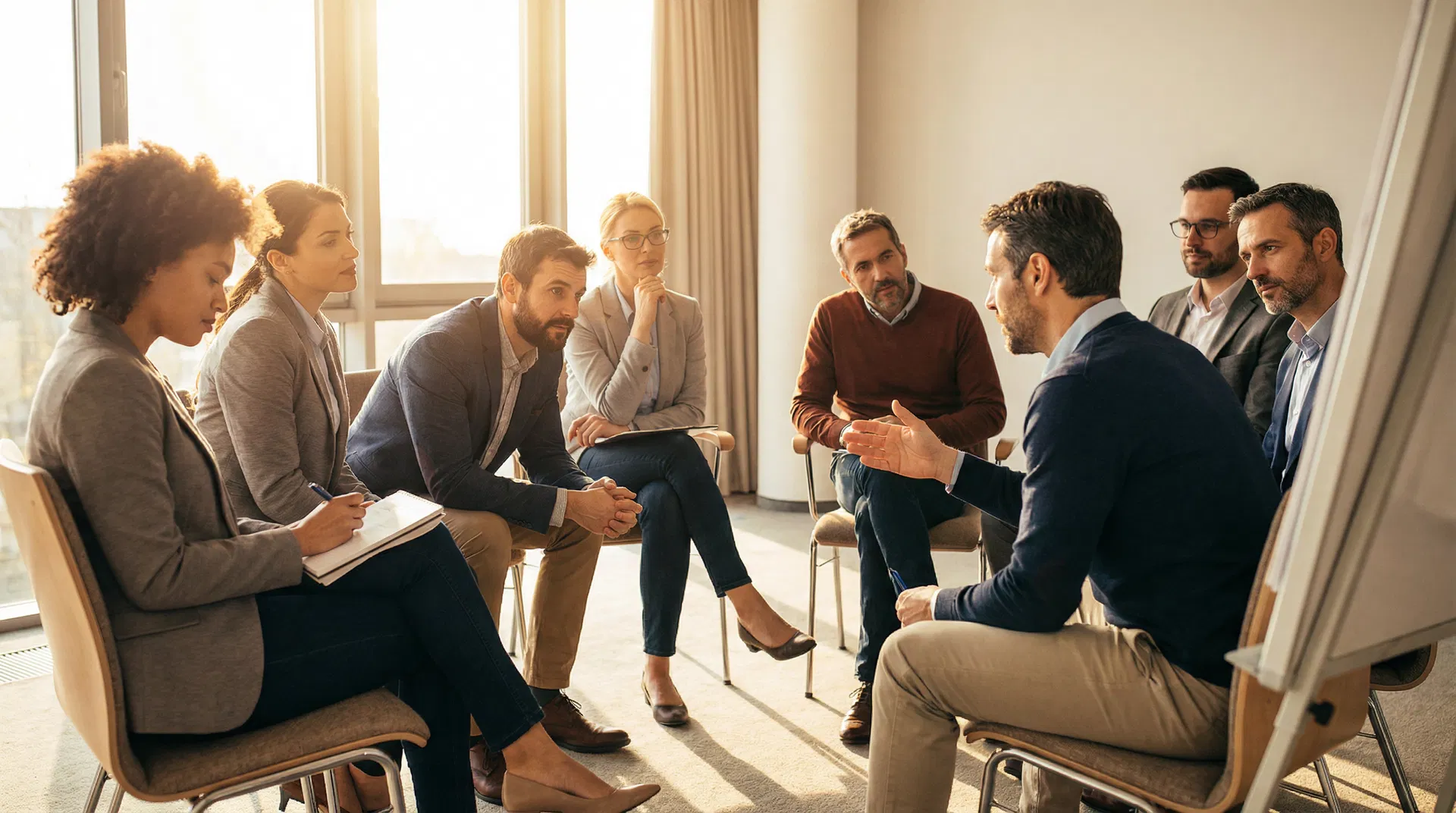 Professional team discussion