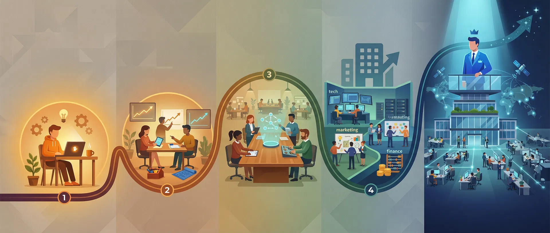 Five stages of business growth