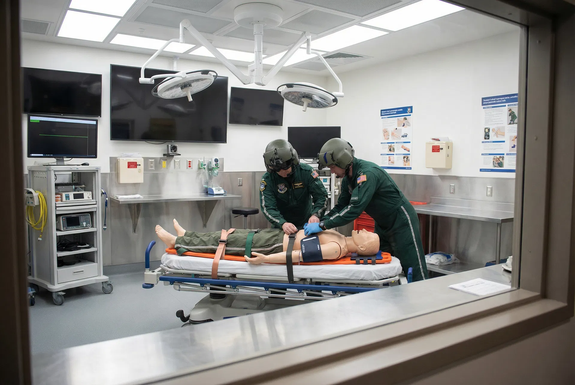 HEMS clinical training scenario with paramedics