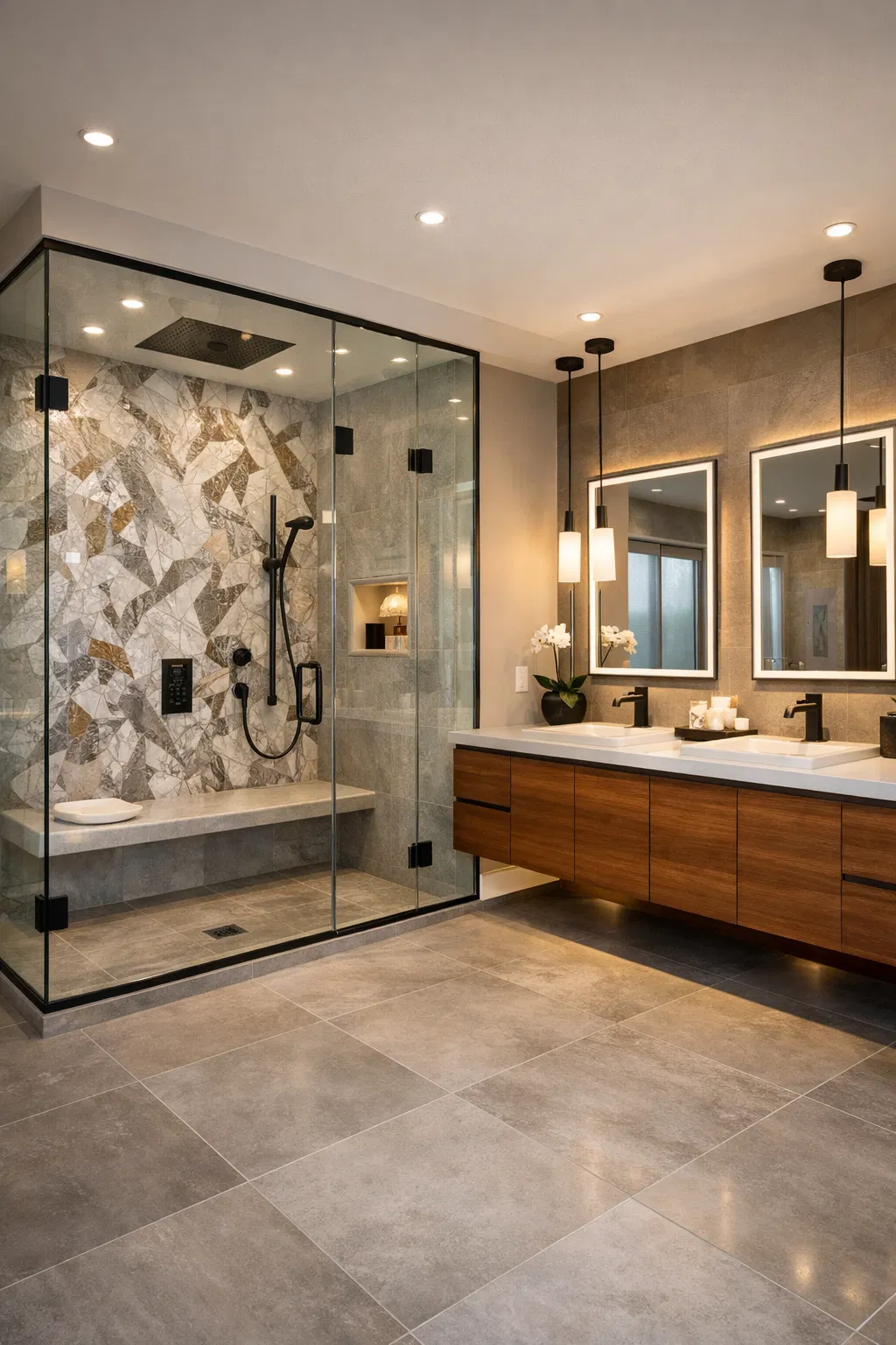 Luxury bathroom in renovated Tampa home